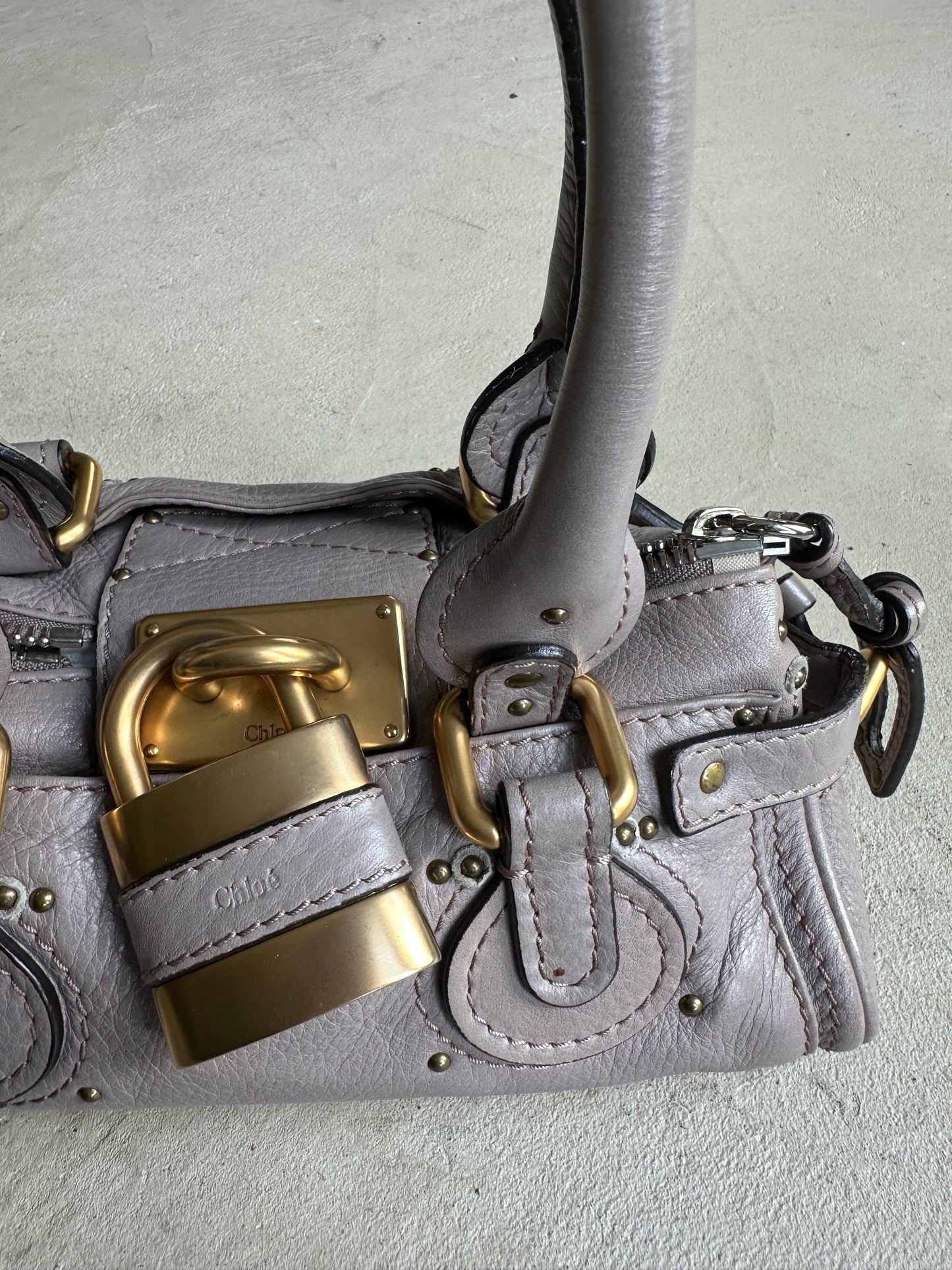 Vintage Grey Mini Chloé Paddington Shoulder Bag