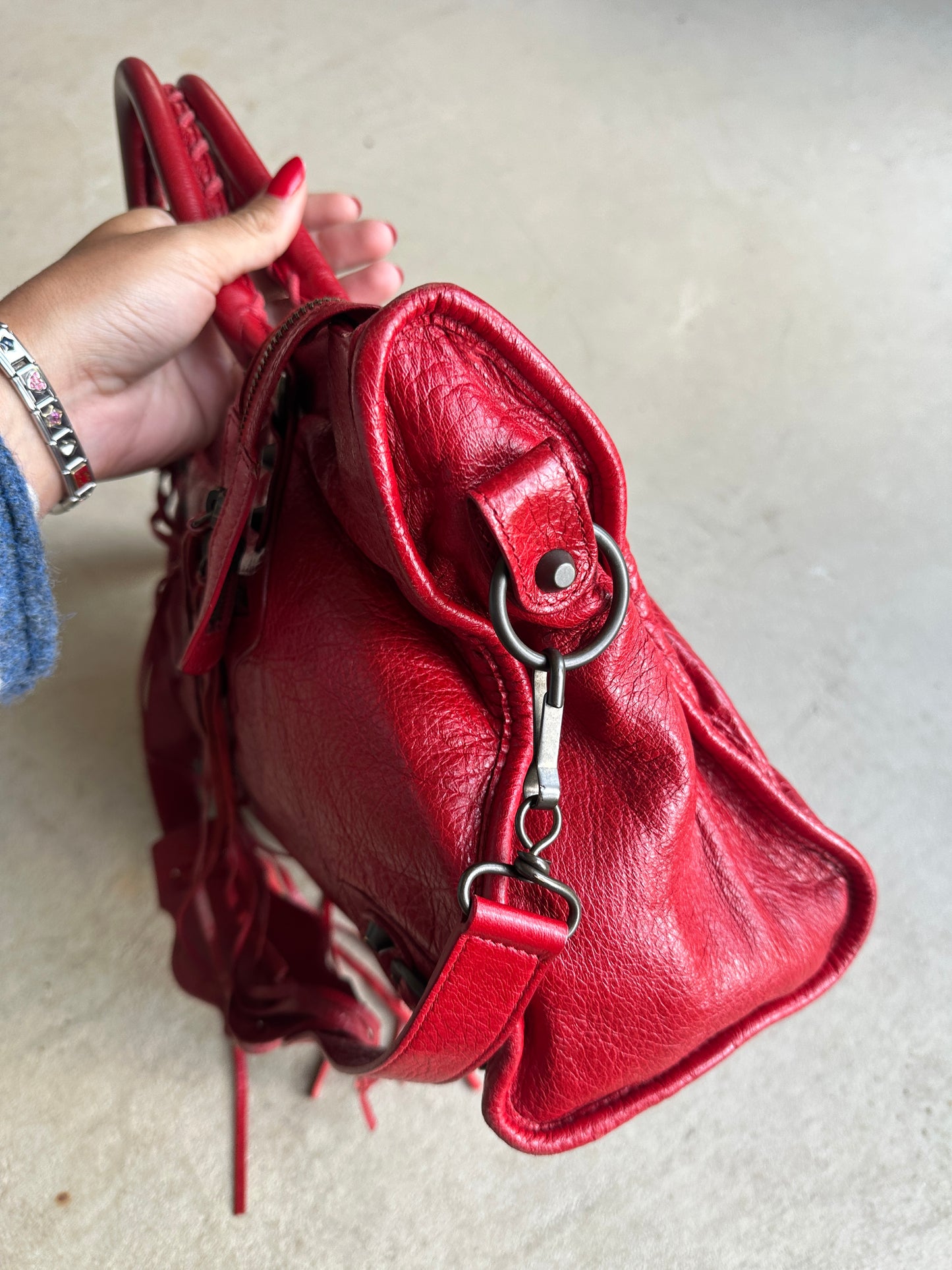 Vintage Red Balenciaga City Bag