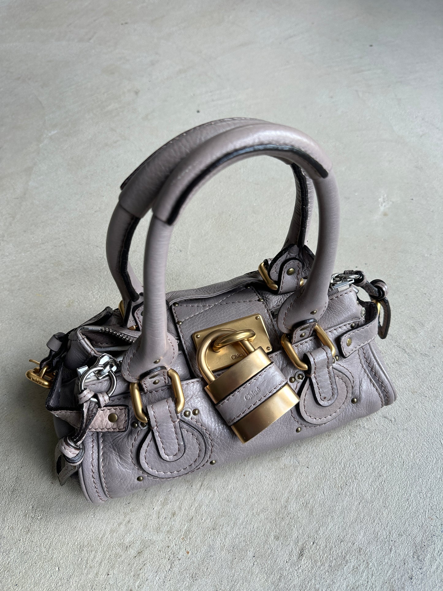 Vintage Grey Mini Chloé Paddington Shoulder Bag
