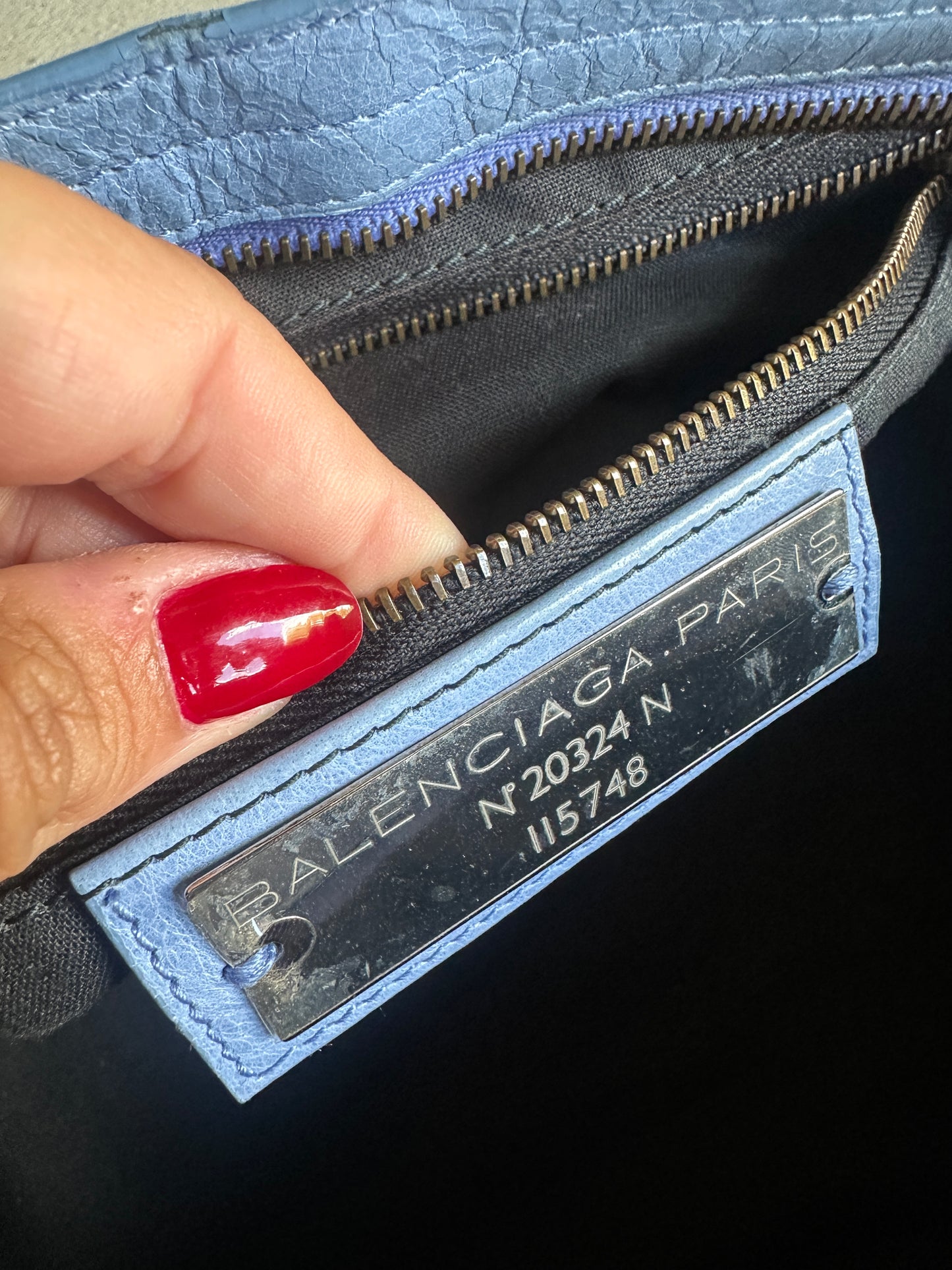 Vintage Blue Balenciaga City Bag