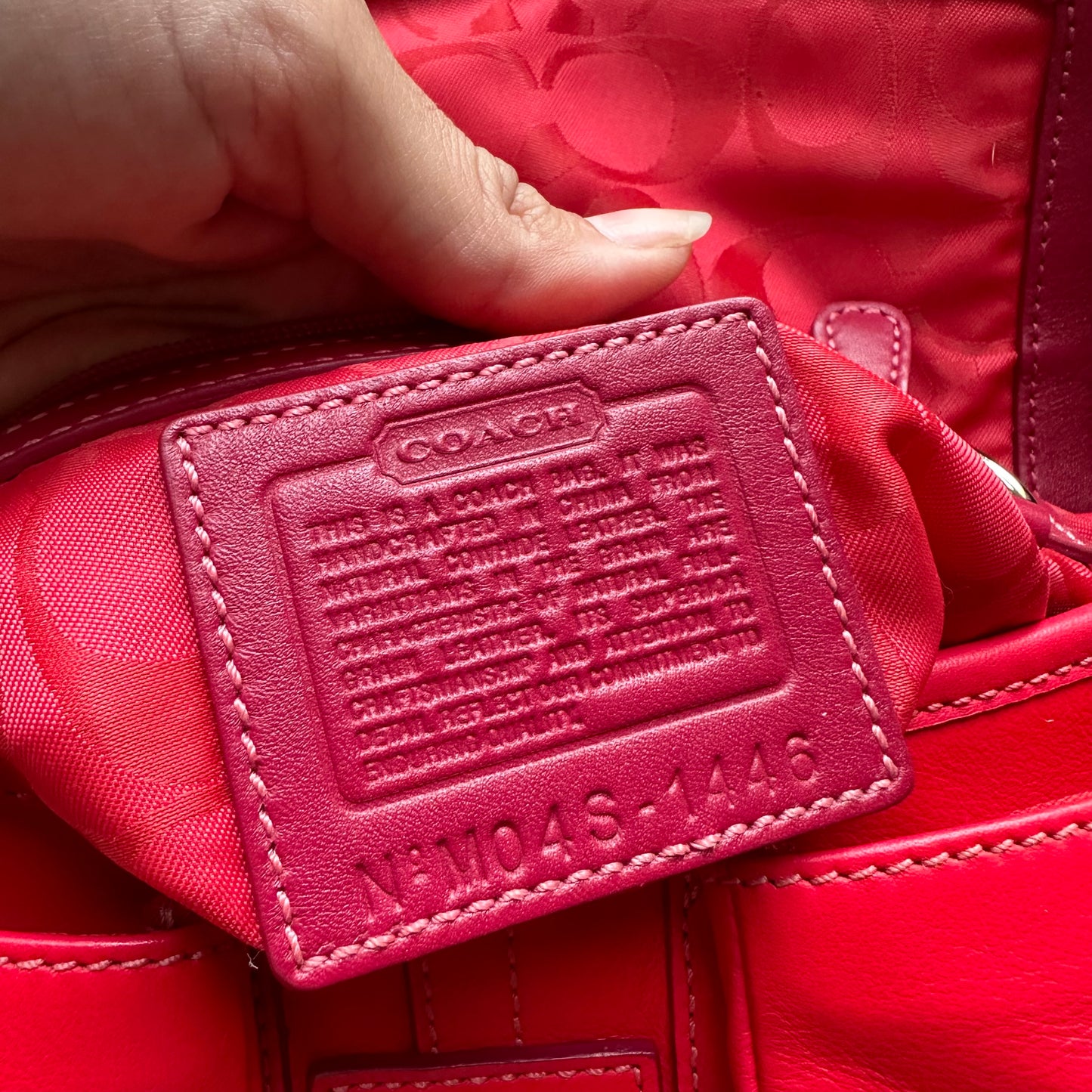 Vintage Y2K Coach Red Mini Leather Square Soho Shoulder Bag