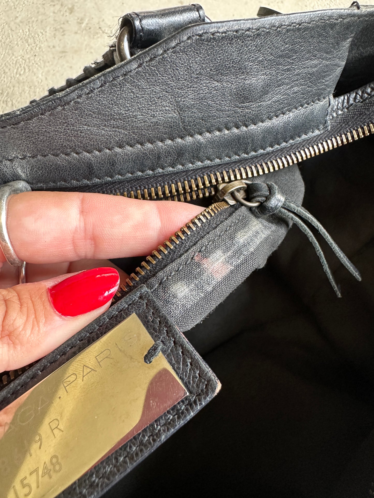 Vintage Black Balenciaga City Bag