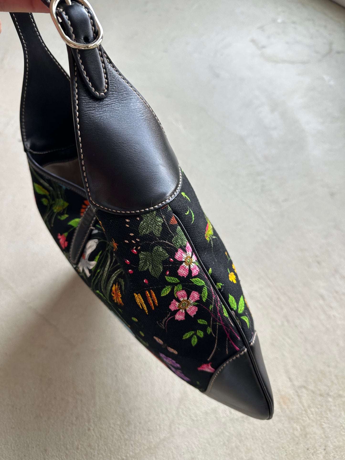 RARE! Vintage Gucci Jackie Floral Shoulder Bag