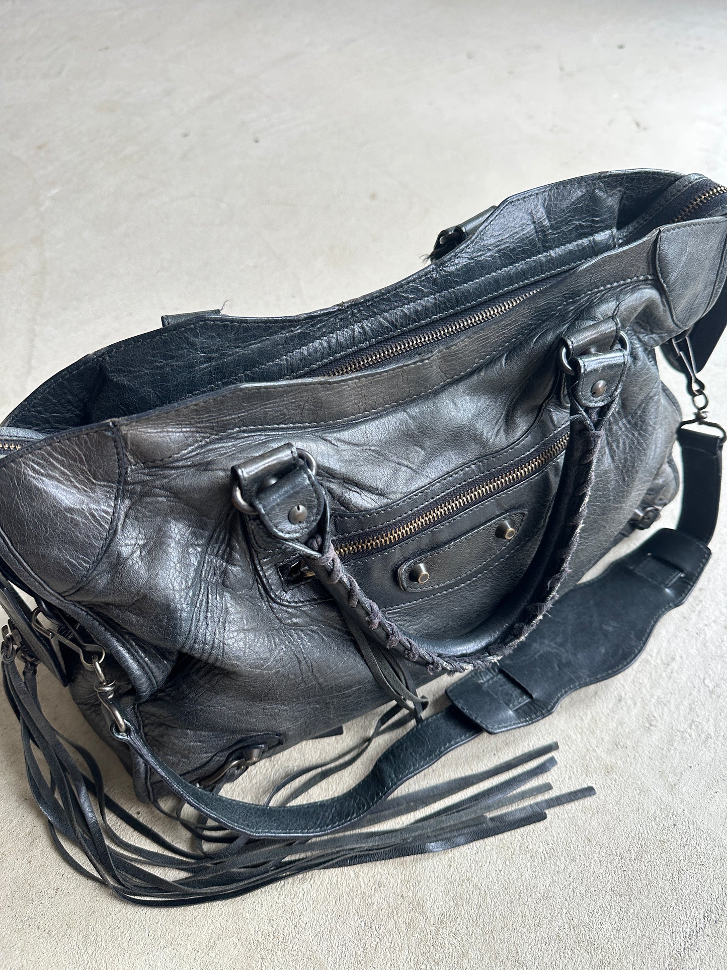 Vintage Black Balenciaga City Bag