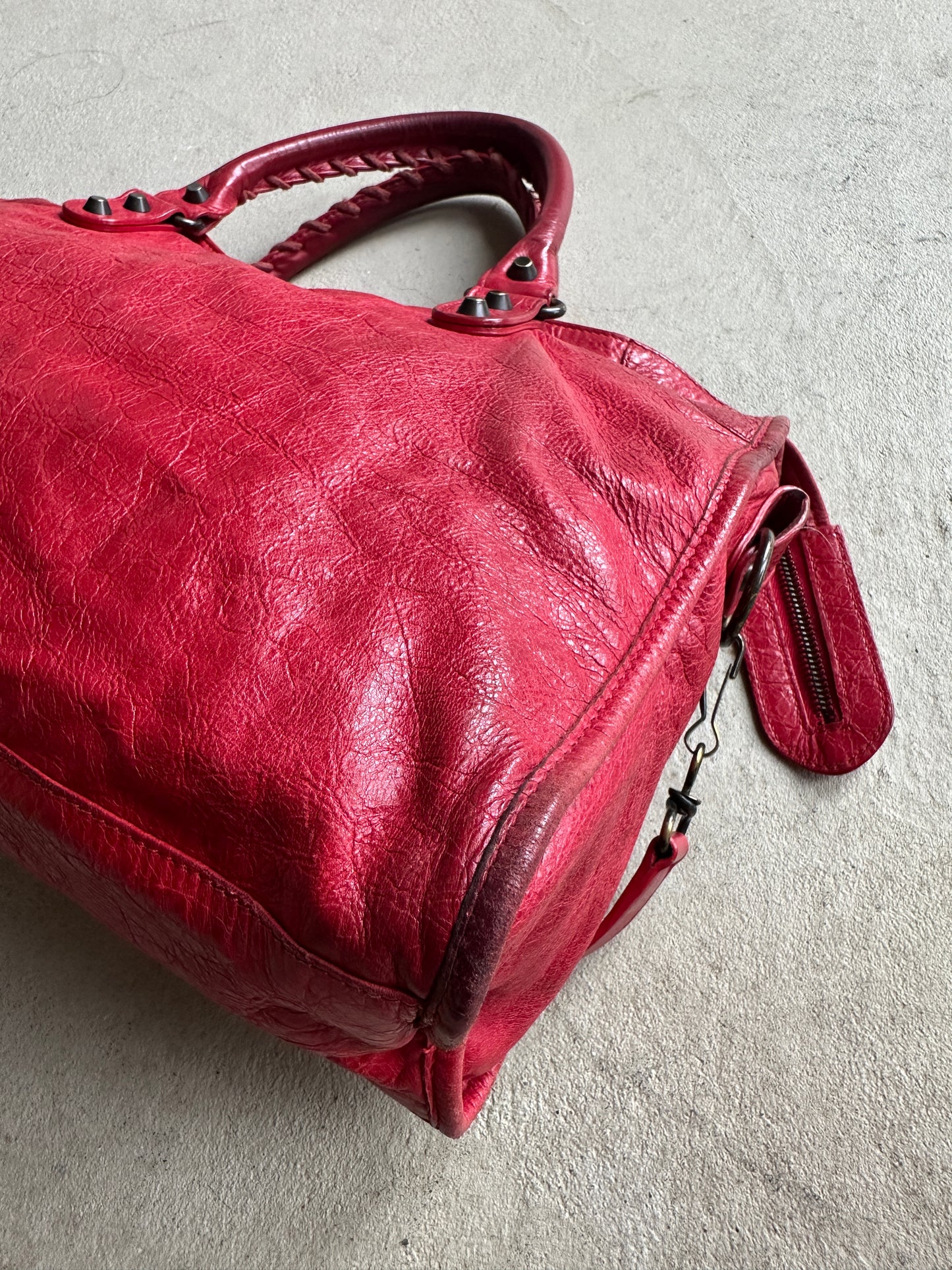 Vintage Red Balenciaga City Bag