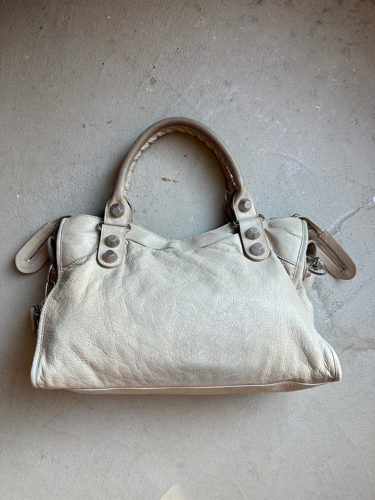 Vintage Cream Balenciaga City Bag