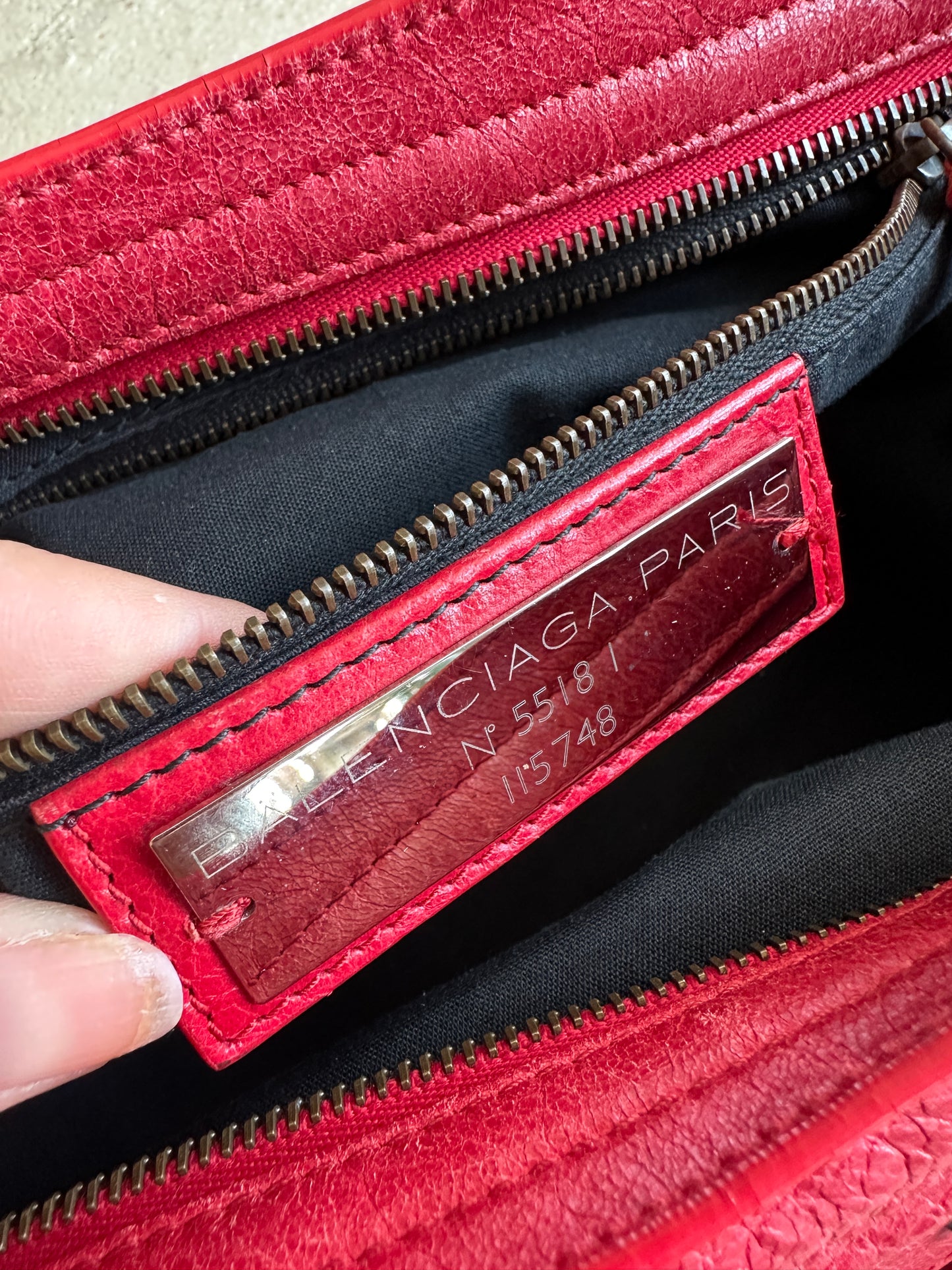 Vintage Red Balenciaga City Bag