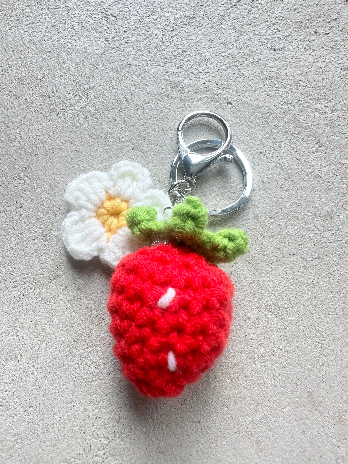 Knitted Strawberry Charm
