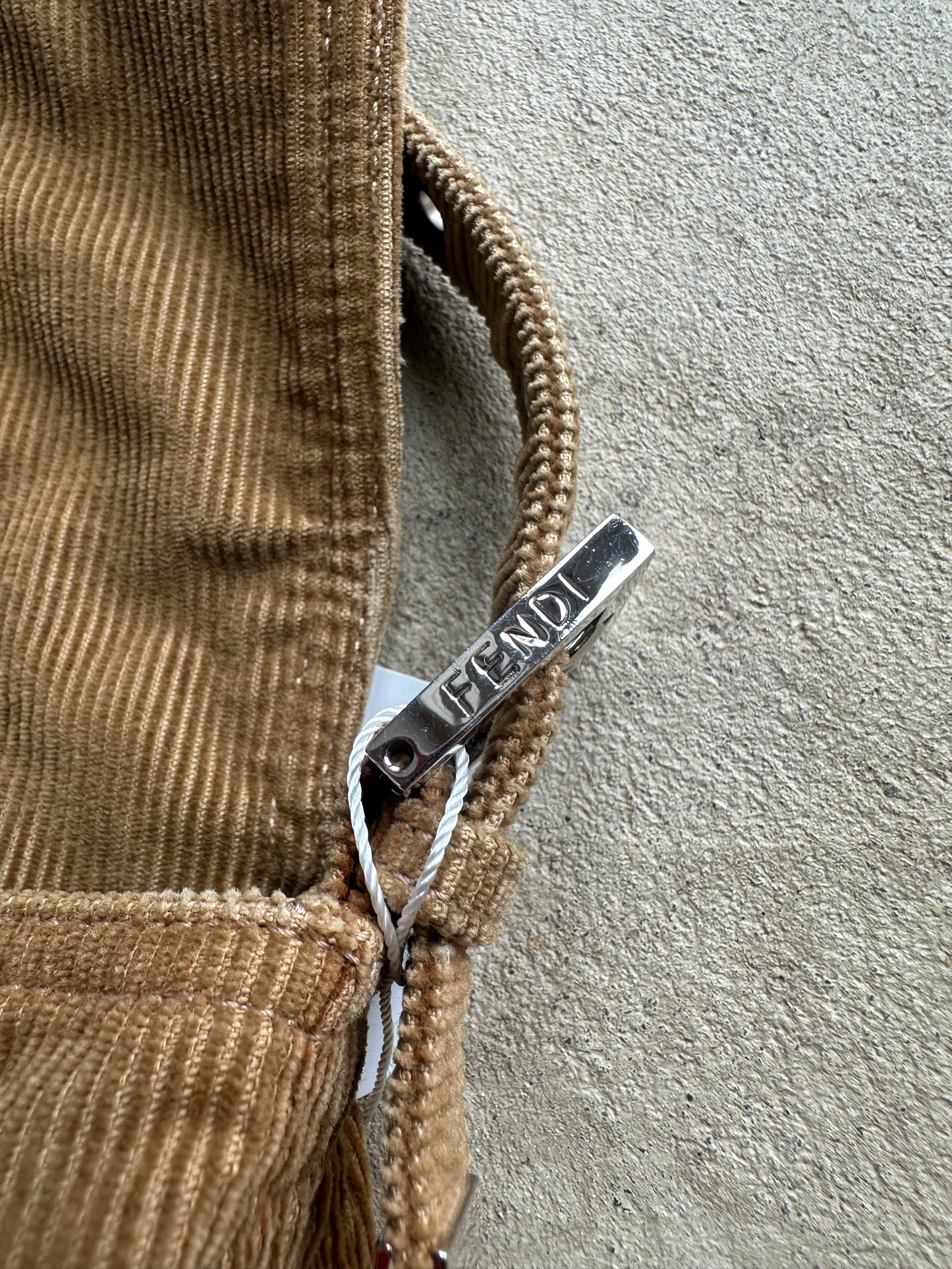 Vintage Fendi Brown Corduroy Mama Baguette