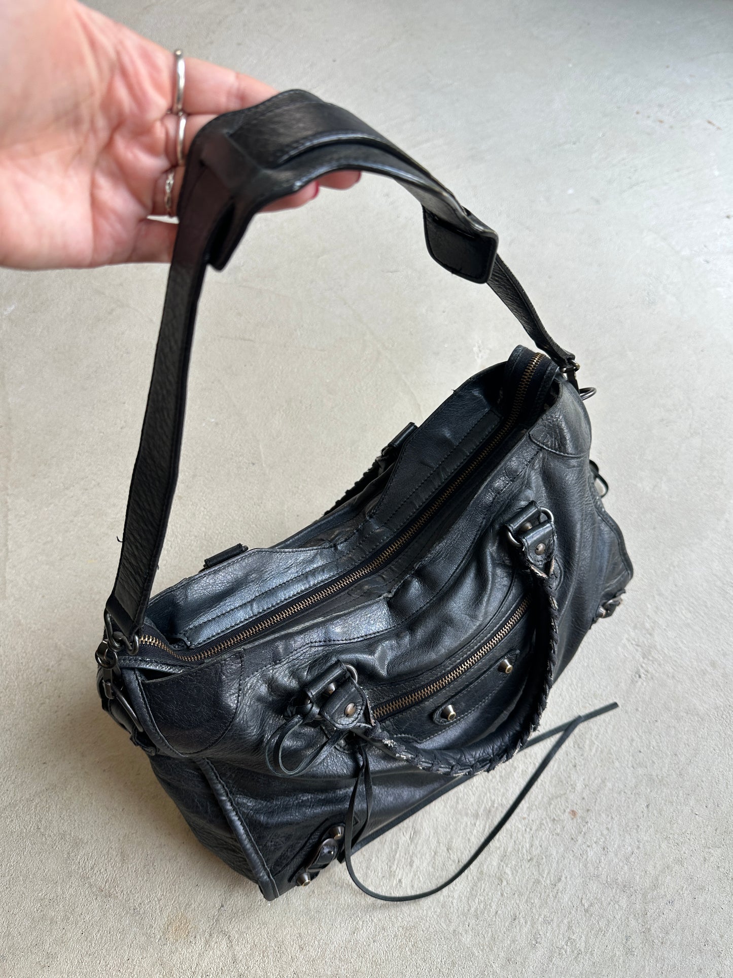 Vintage Black Balenciaga City Bag