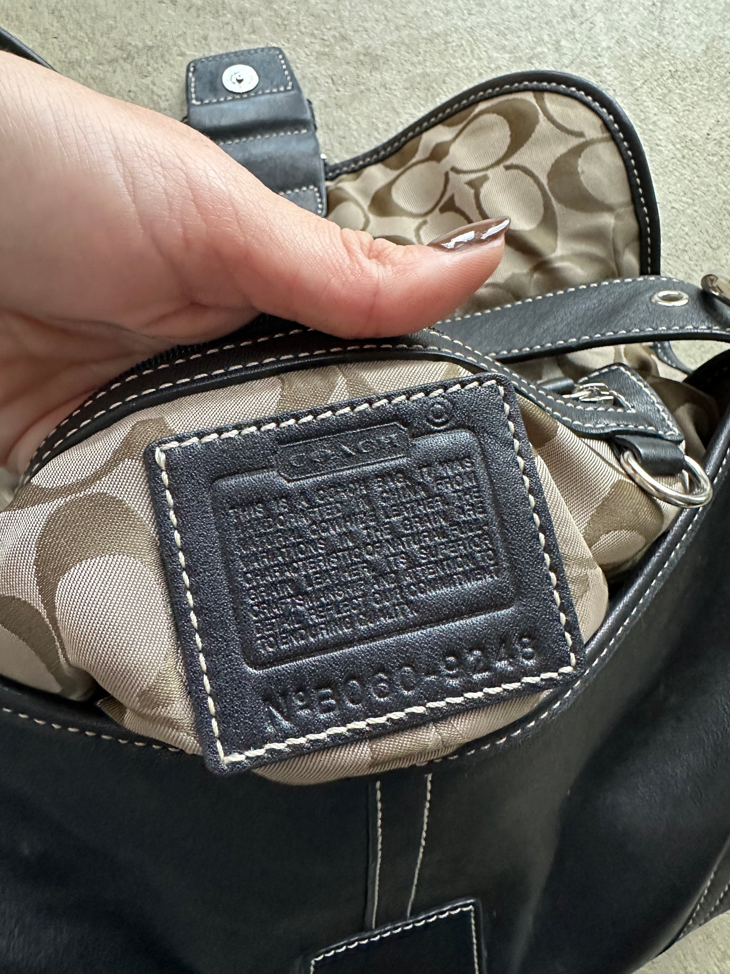 Vintage Coach Black Leather Soho Shoulder Bag