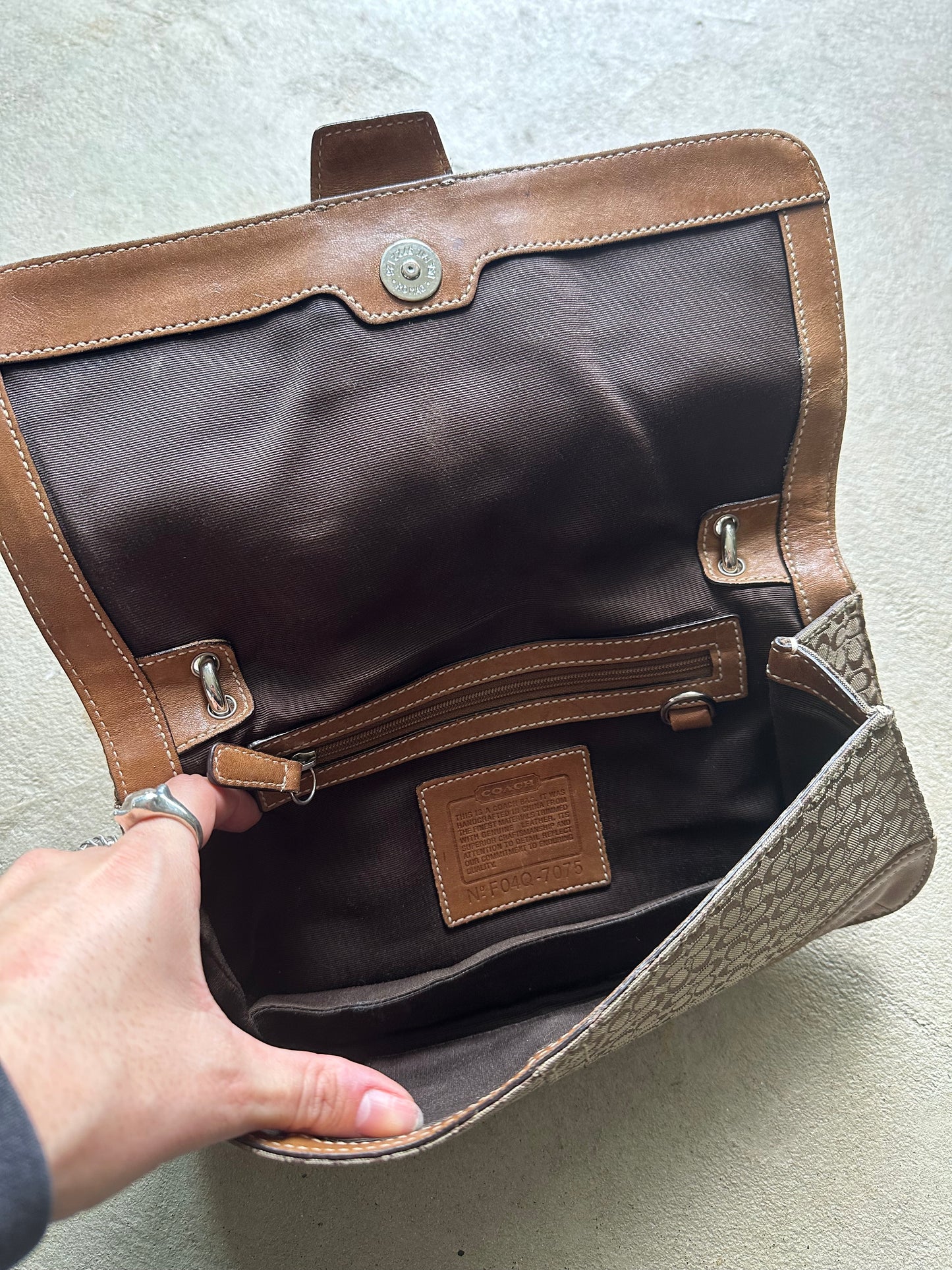 Vintage Y2K Coach Tan Mini Soho Style Shoulder Bag
