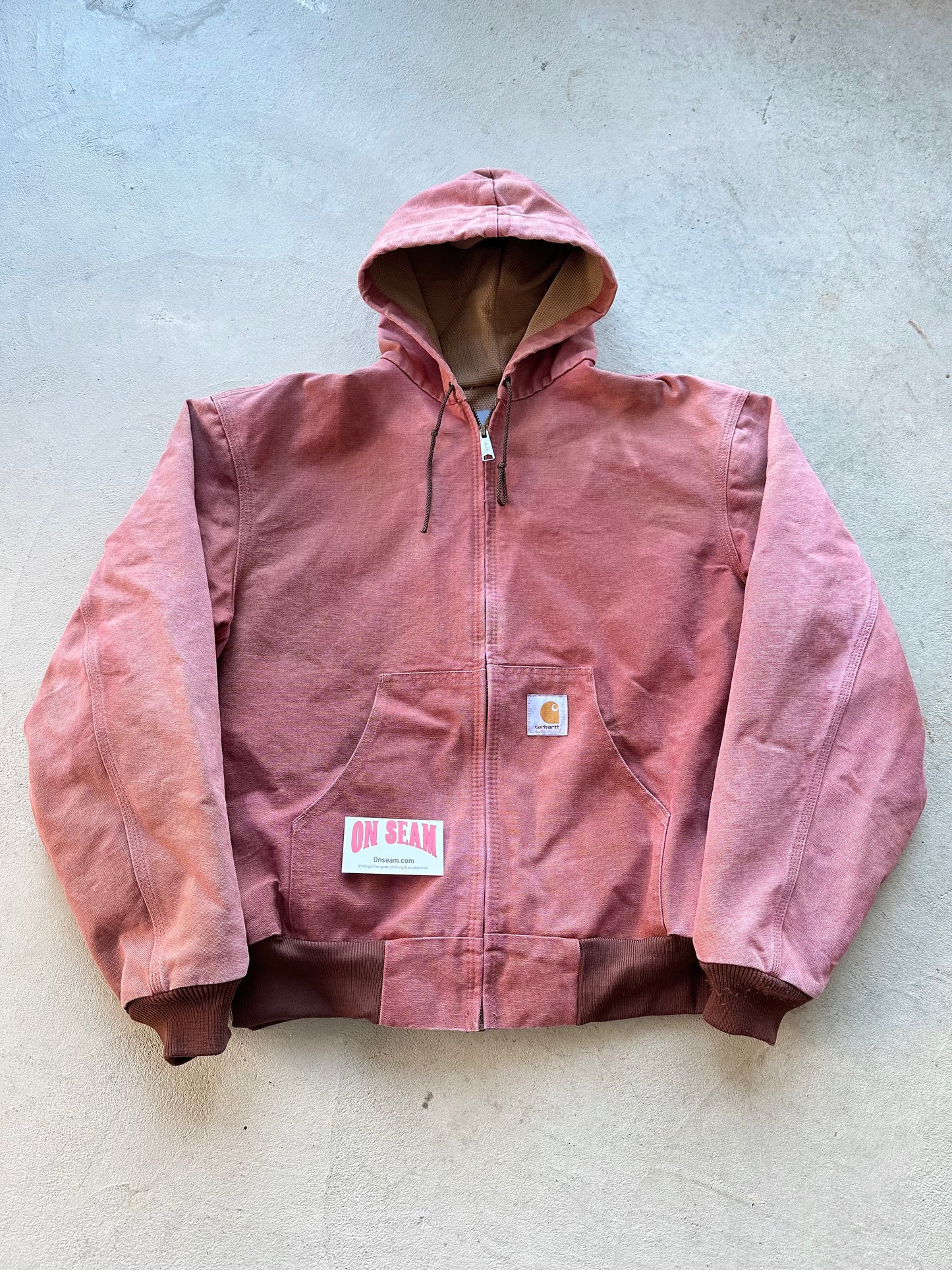 Vintage Carhartt Pink Hooded Jacket - L