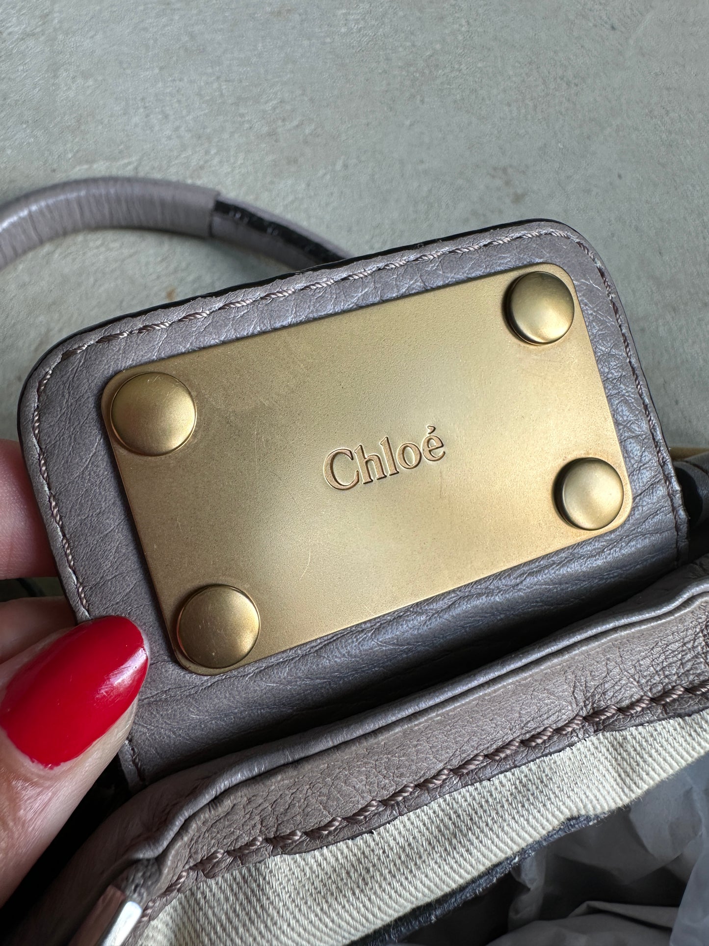 Vintage Grey Mini Chloé Paddington Shoulder Bag