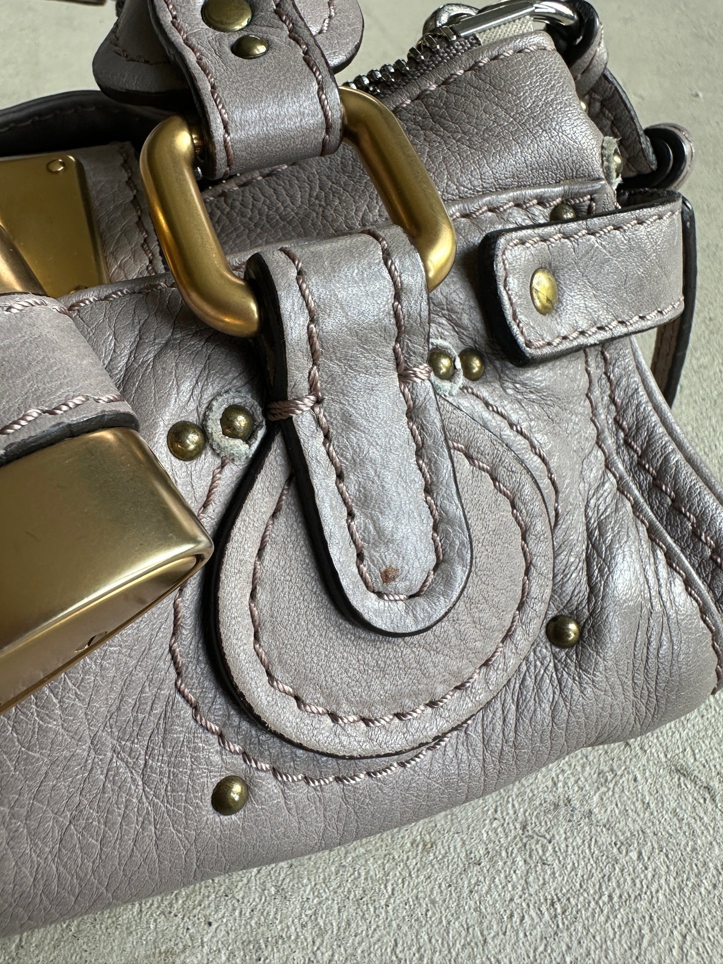 Vintage Grey Mini Chloé Paddington Shoulder Bag