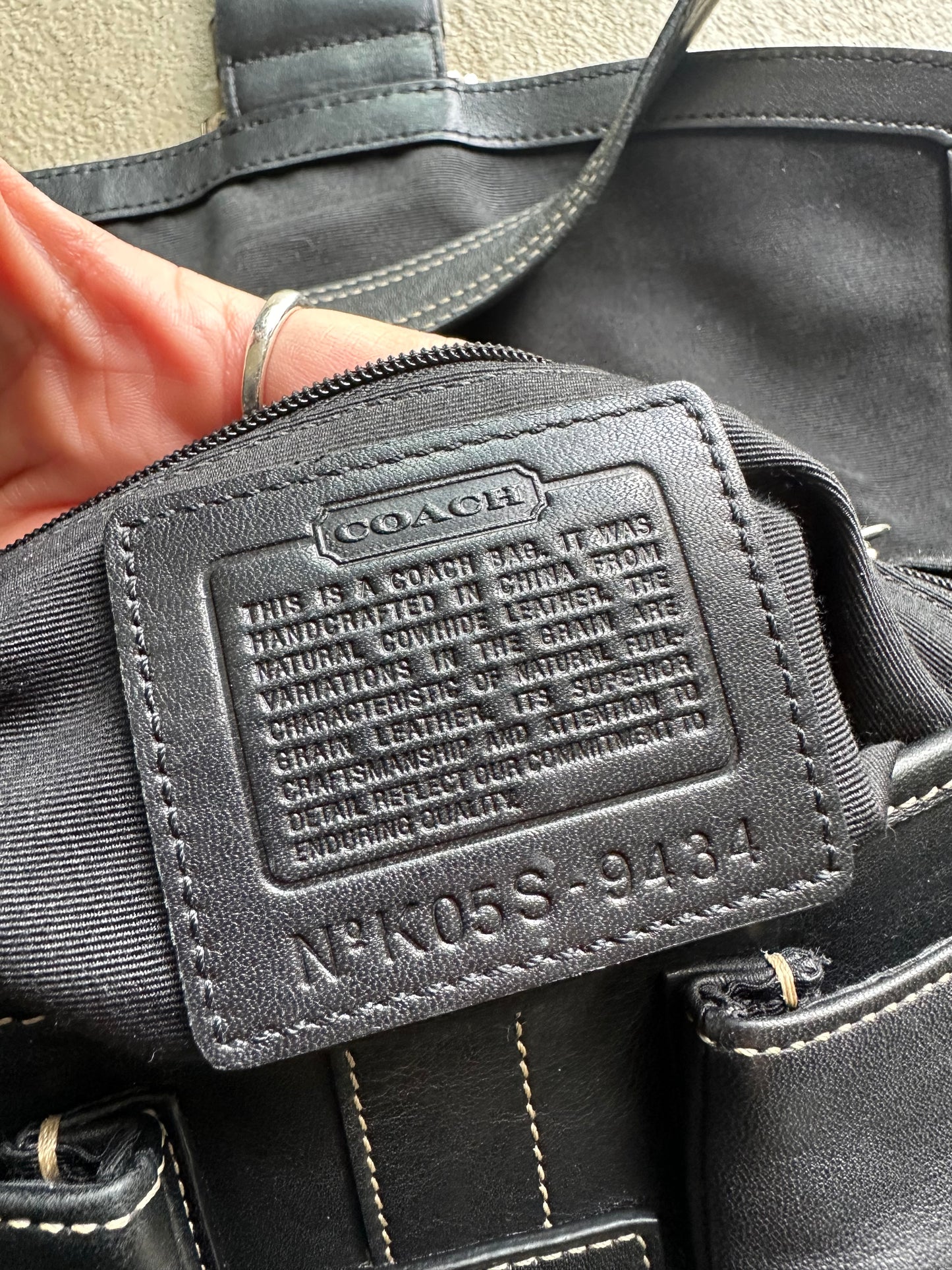 Vintage Y2K Coach Black Square Soho Leather Shoulder Bag