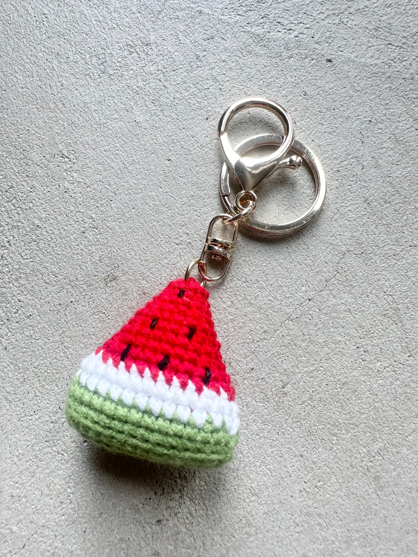 Knitted Red Watermelon Charm