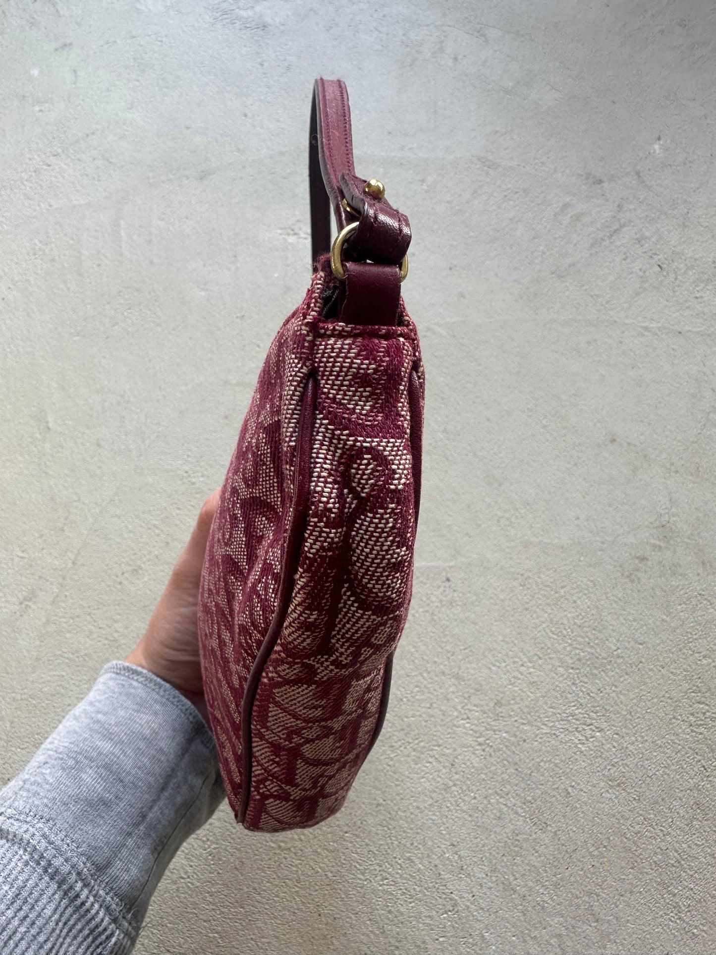 Vintage Dior Red / Burgundy Saddle Bag