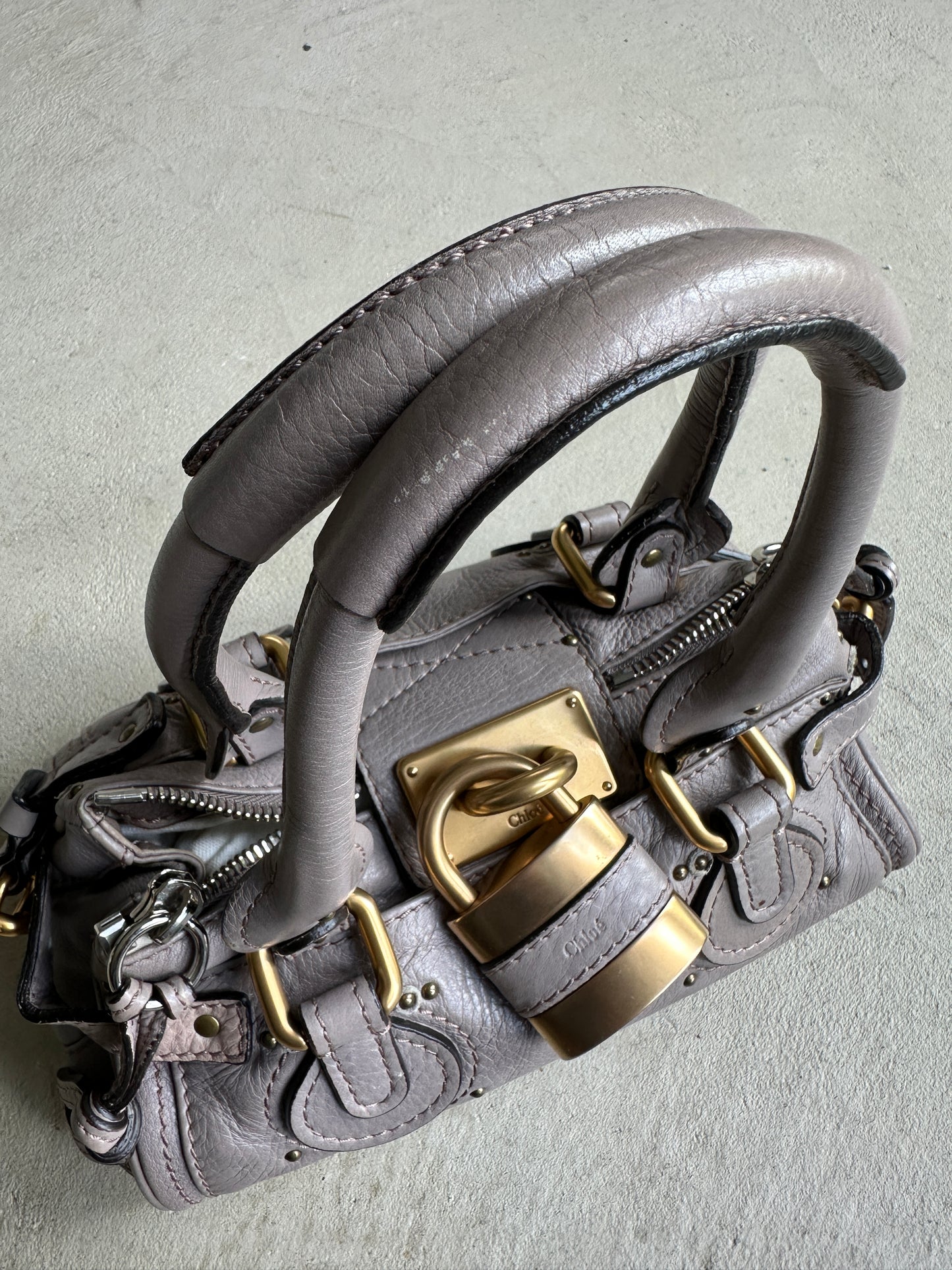 Vintage Grey Mini Chloé Paddington Shoulder Bag