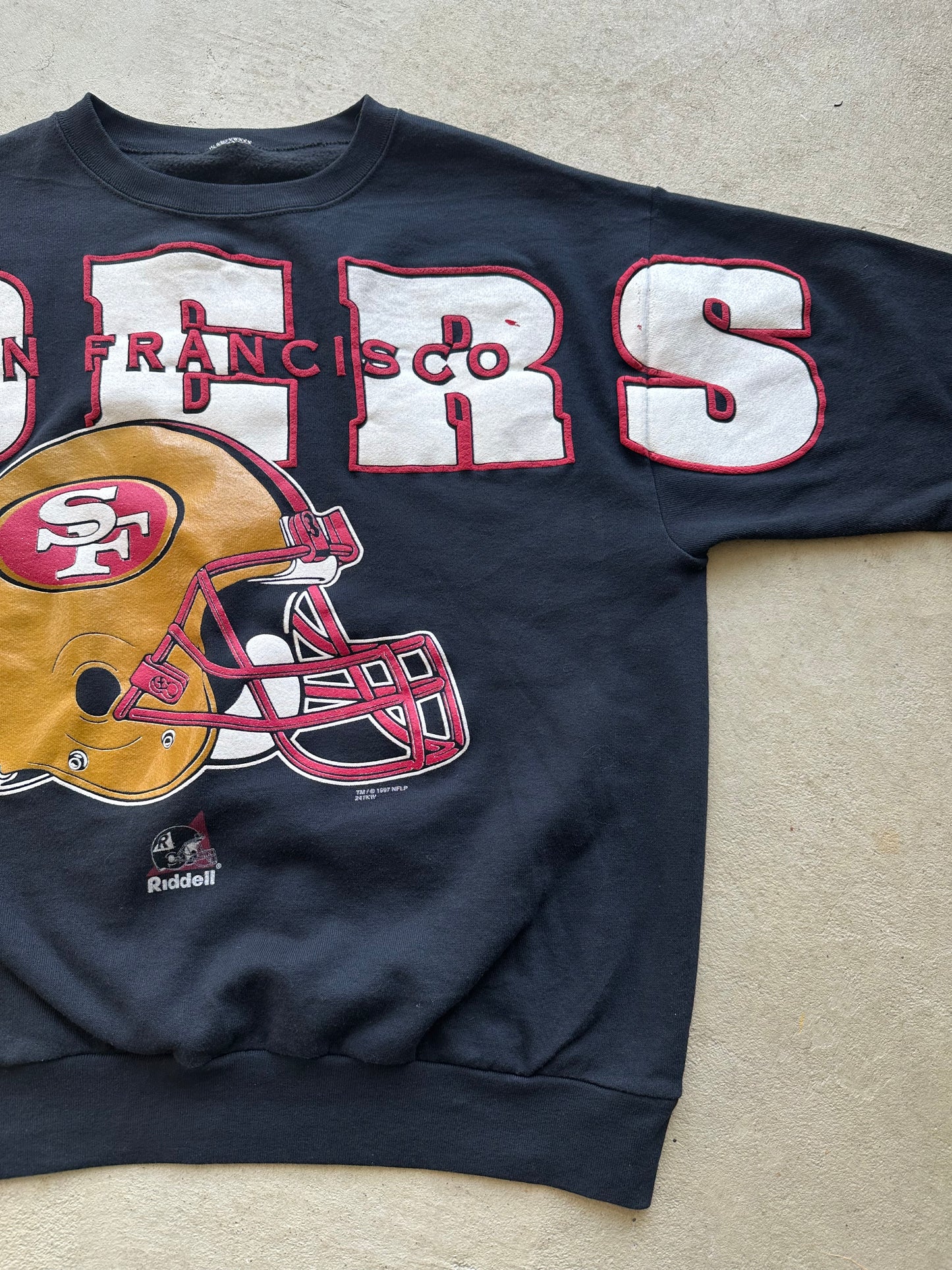 Vintage ‘97 NFL San Francisco 49ers Puff Print CrewnecK - M