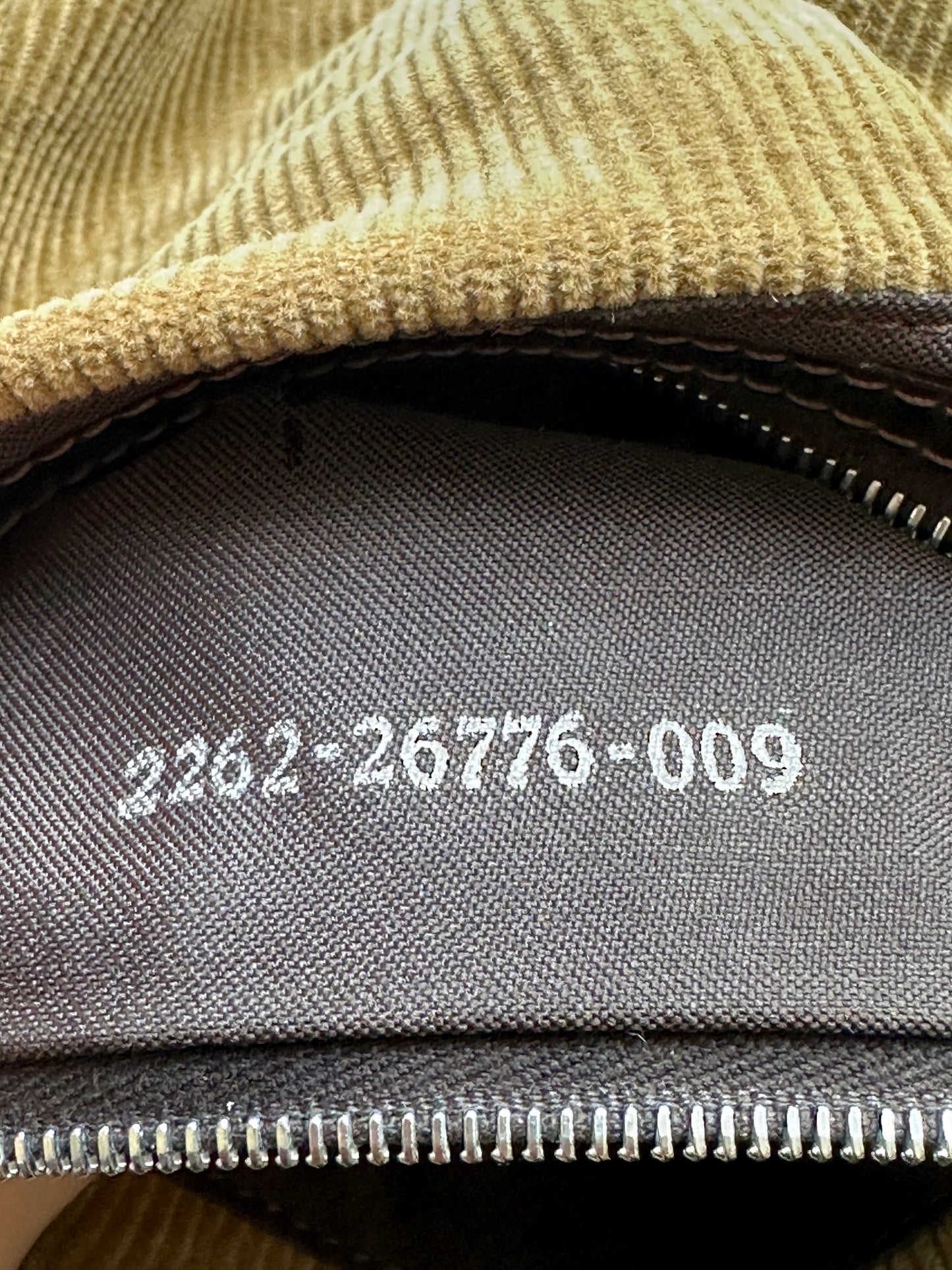 Vintage Fendi Tan Corduroy Mini Baguette
