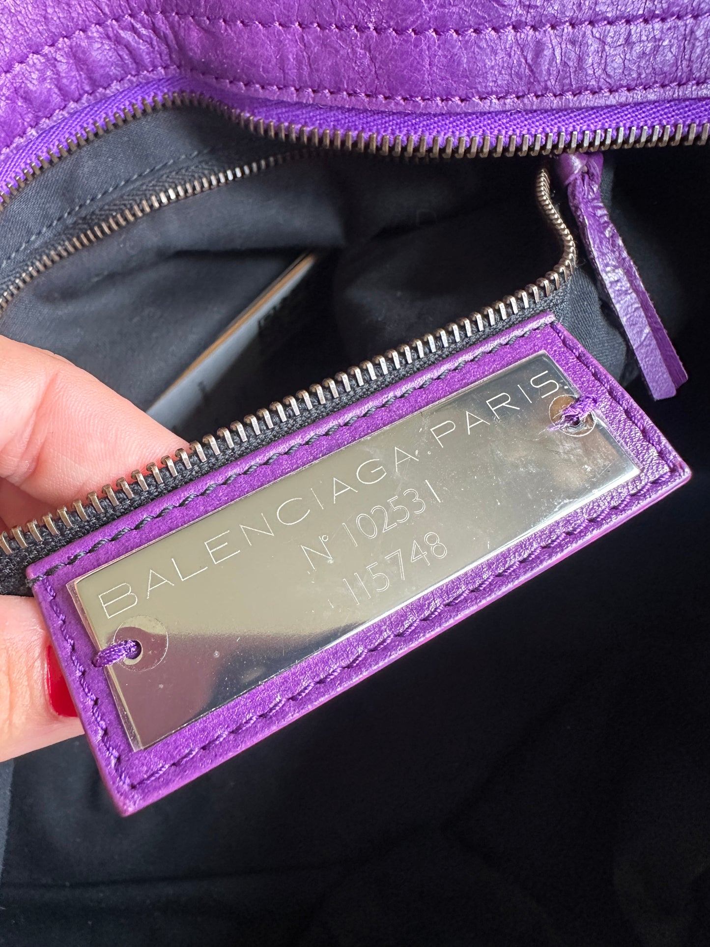 Vintage Violet Purple Balenciaga City Bag