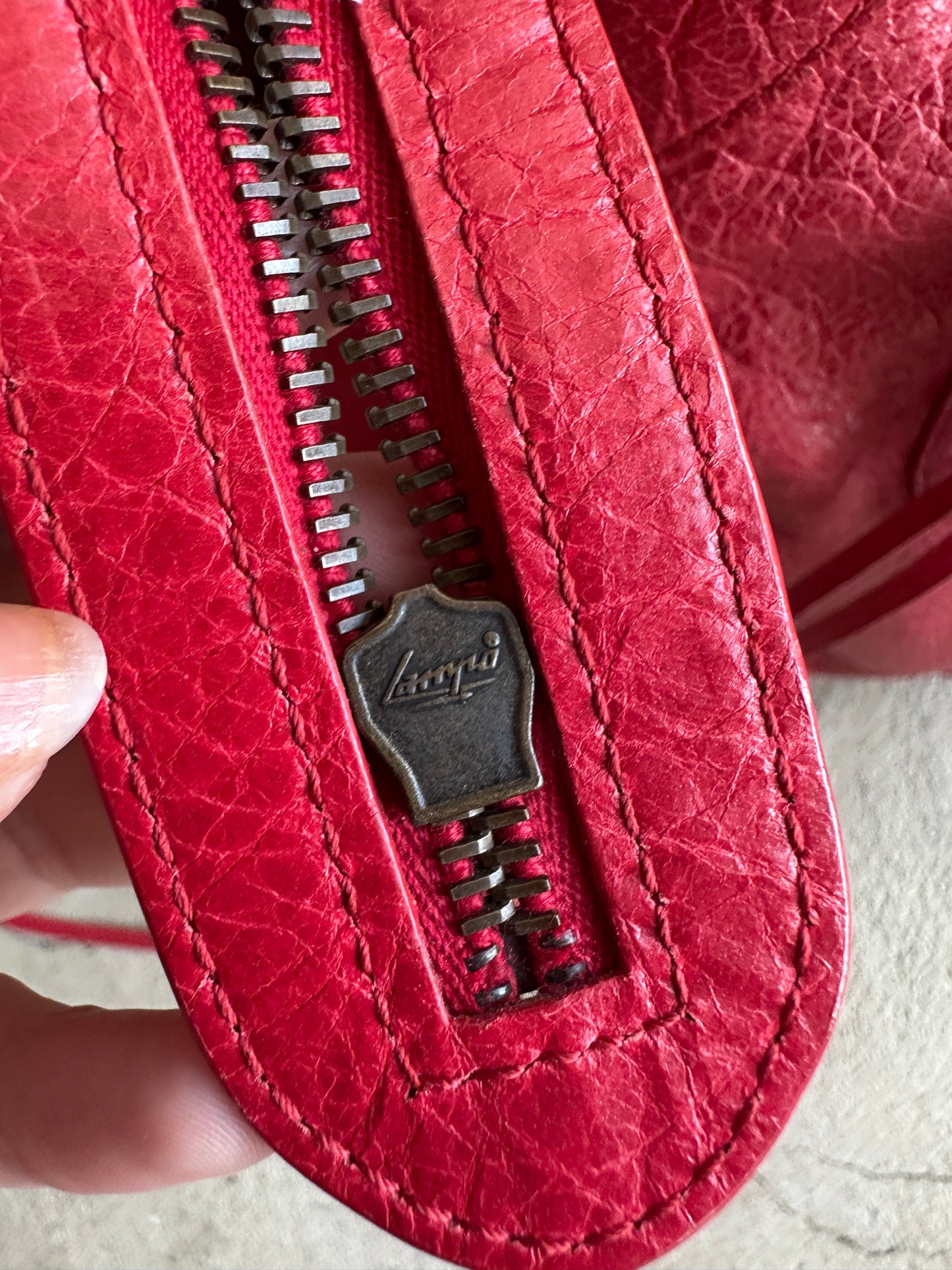 Vintage Red Balenciaga City Bag