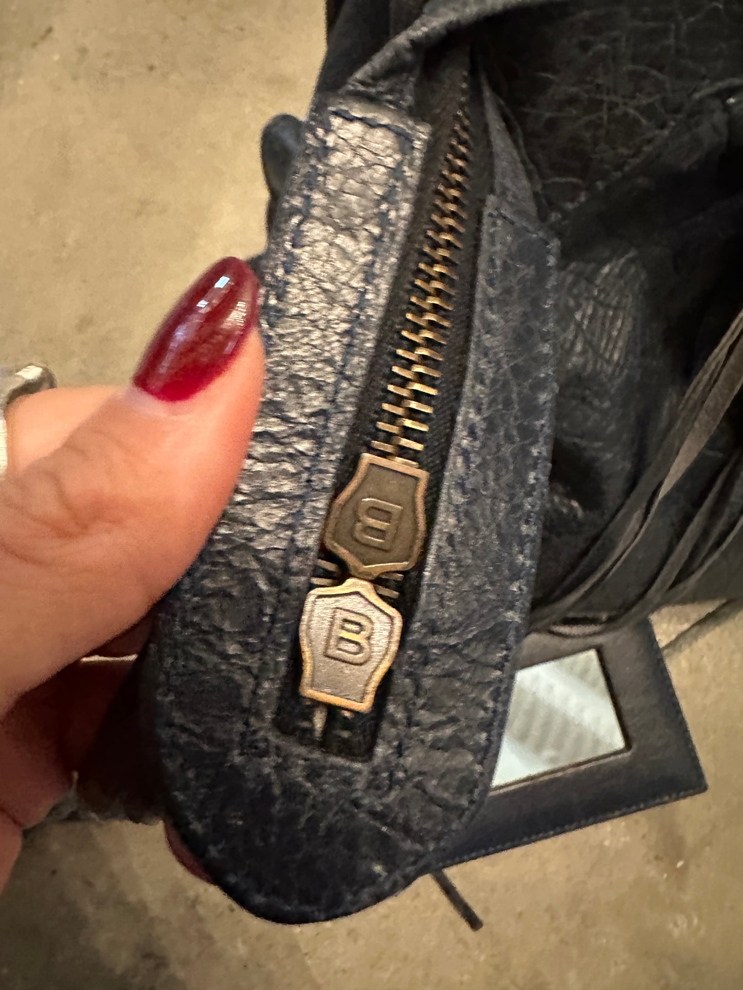 Vintage Navy Balenciaga City Bag