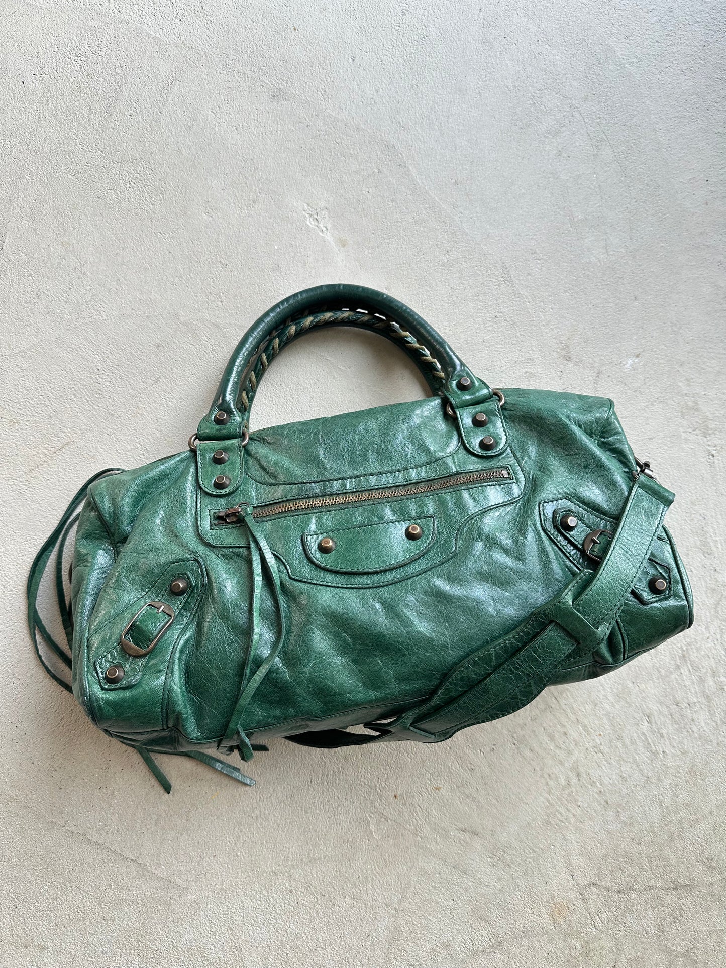 Vintage Balenciaga Forest Green Twiggy Bag
