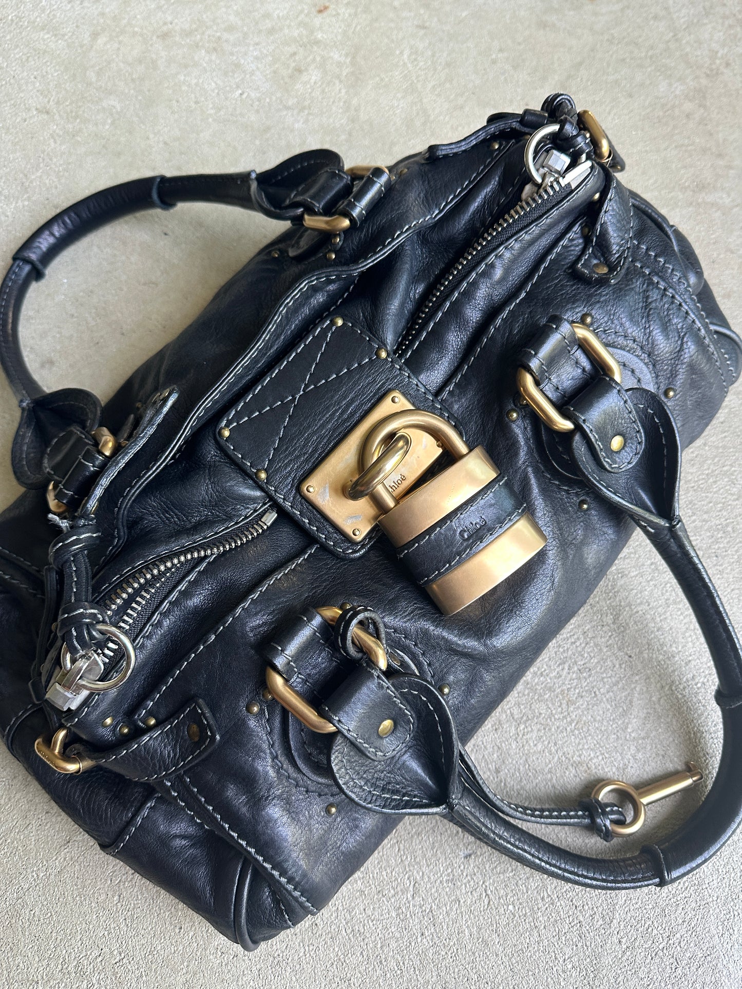 Vintage Black Chloé Paddington Shoulder Bag