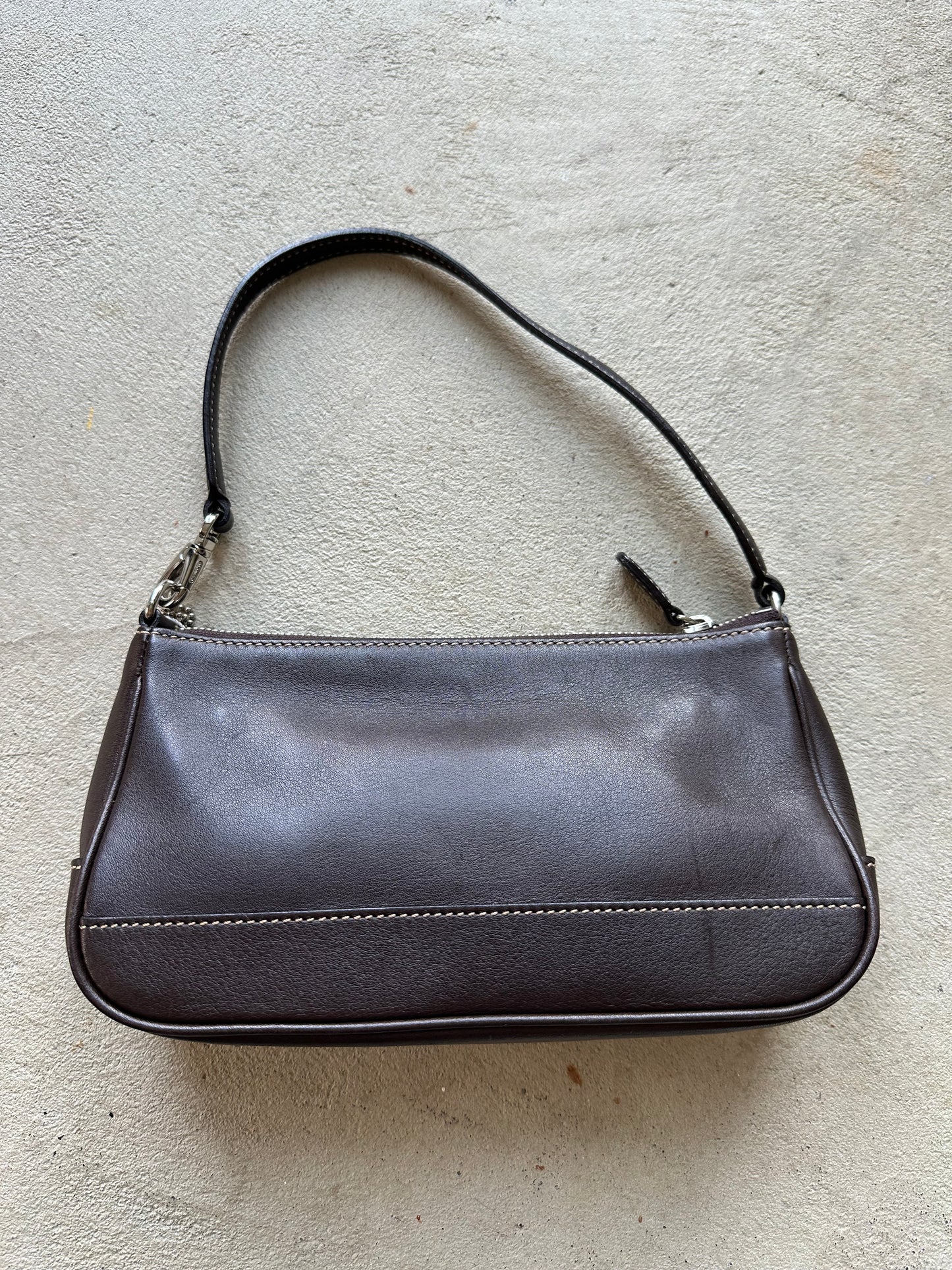 Vintage Y2K Coach Demi Brown Leather Shoulder Bag