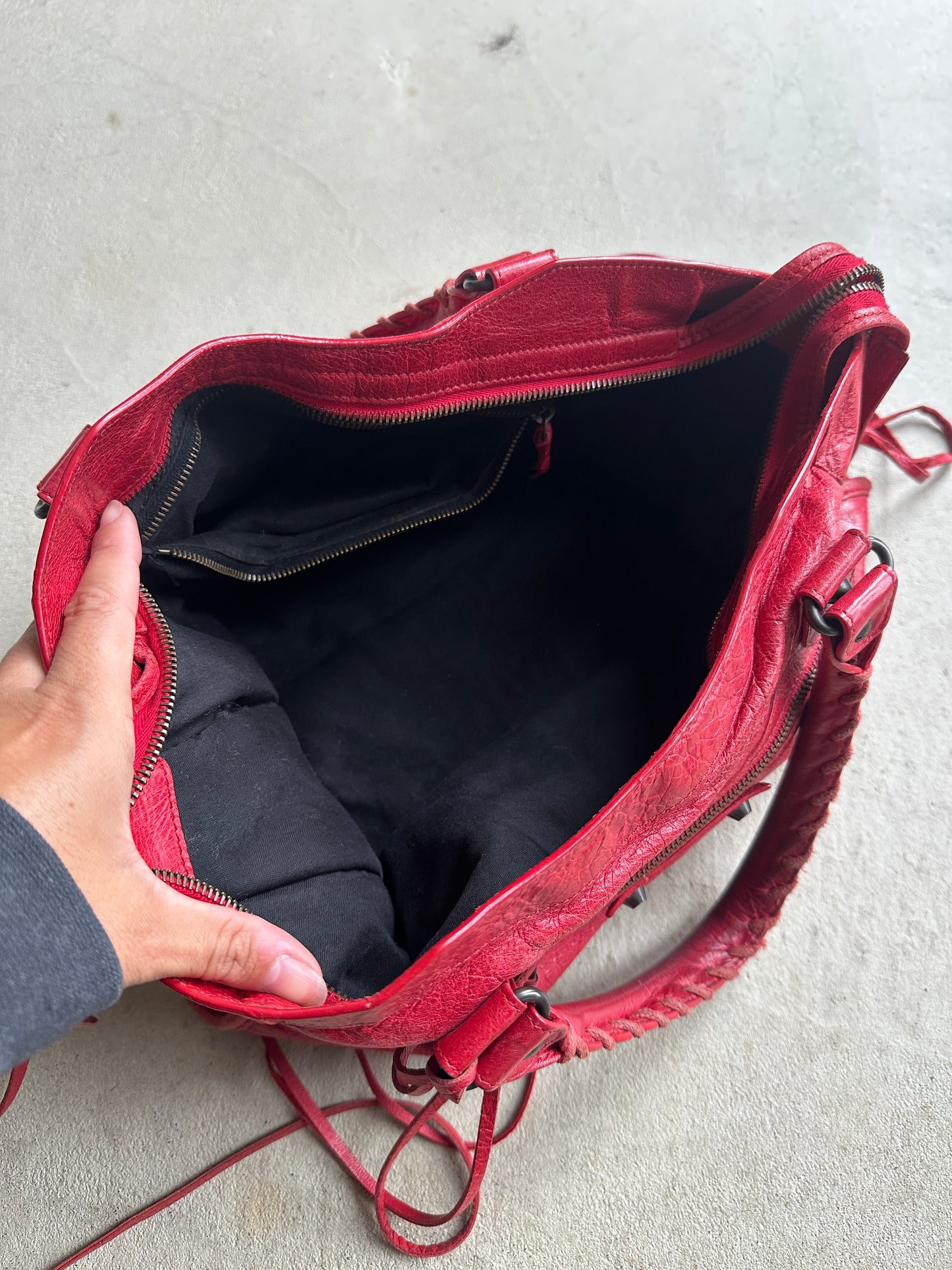 Vintage Red Balenciaga City Bag
