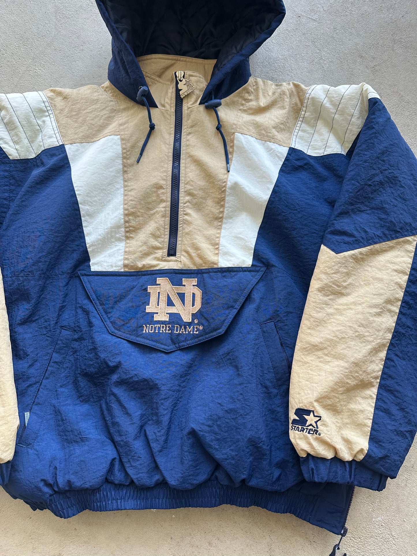 Vintage Notre Dame Starter Puffer - L