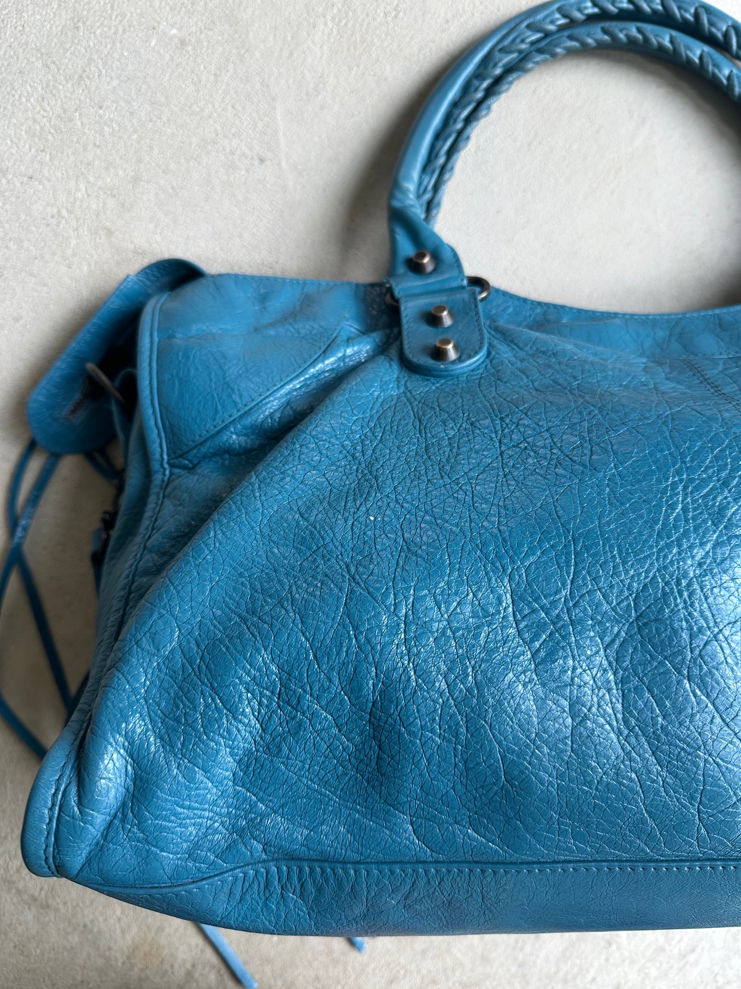 Vintage Balenciaga Blue Part Time Bag