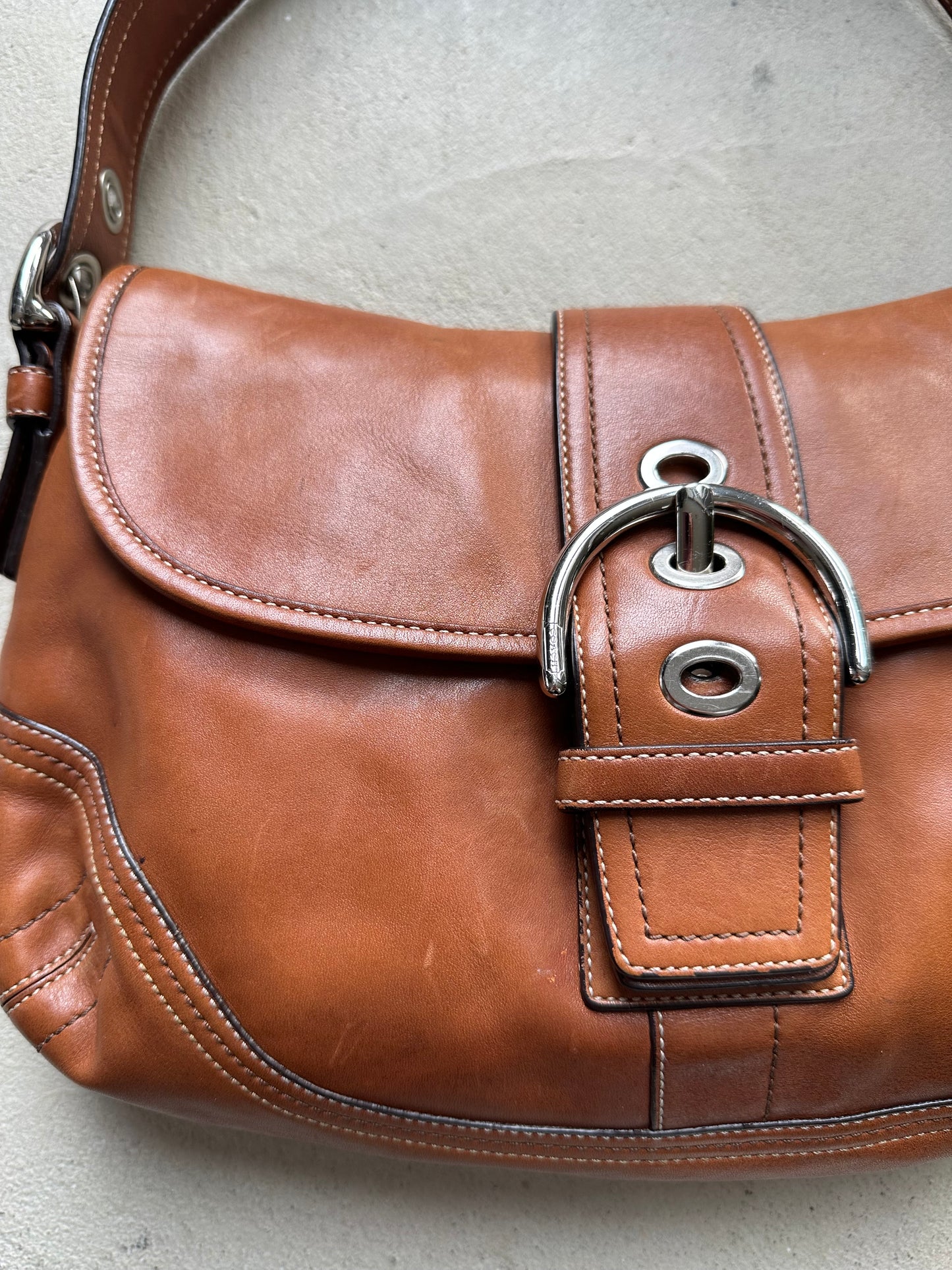 Vintage Coach Caramel Soho Shoulder Bag