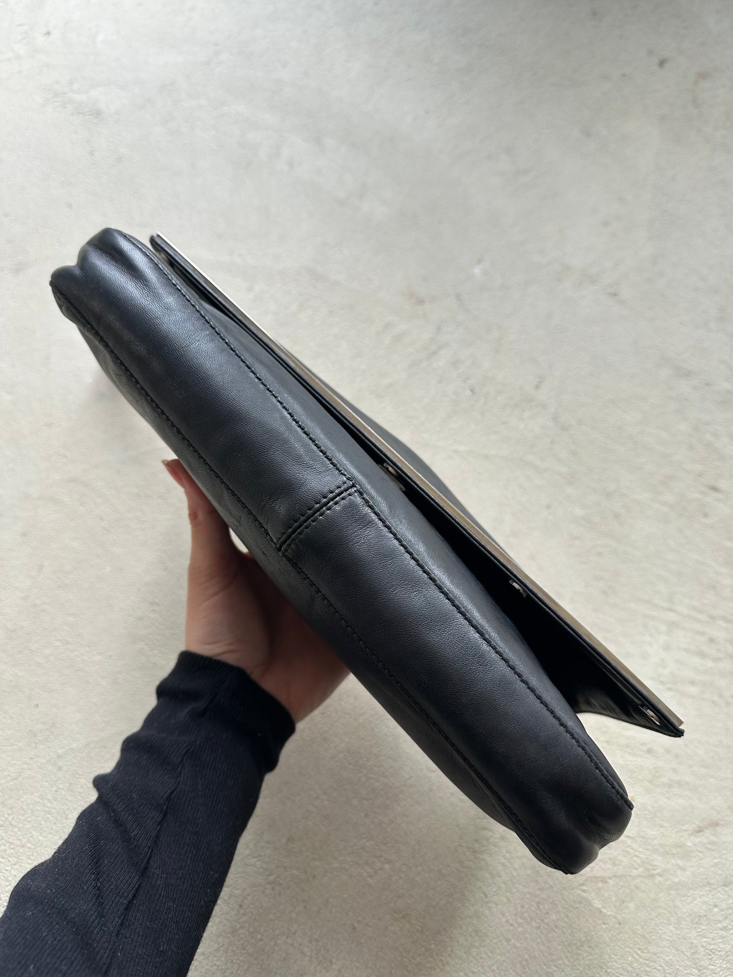 Vintage Fendi Black Leather Bag