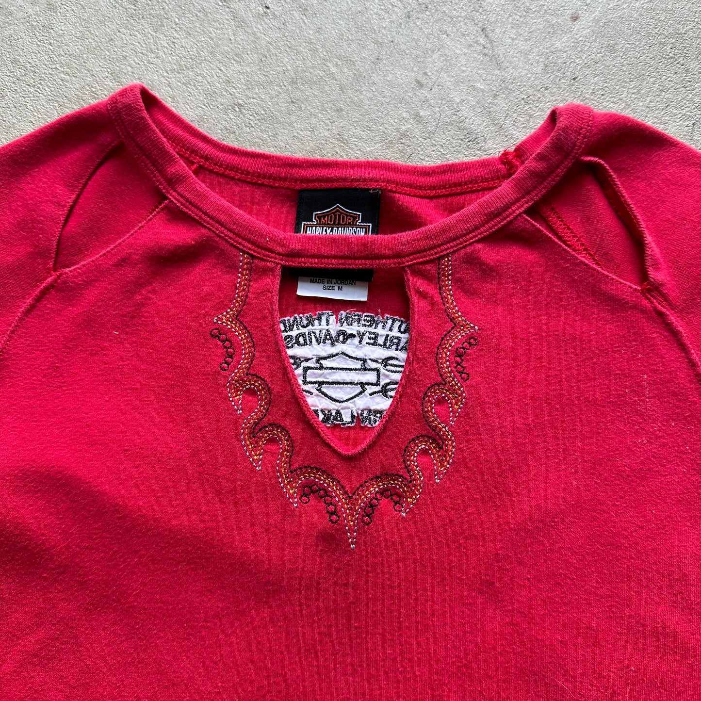Vintage Women's Harley Davidson Red Top