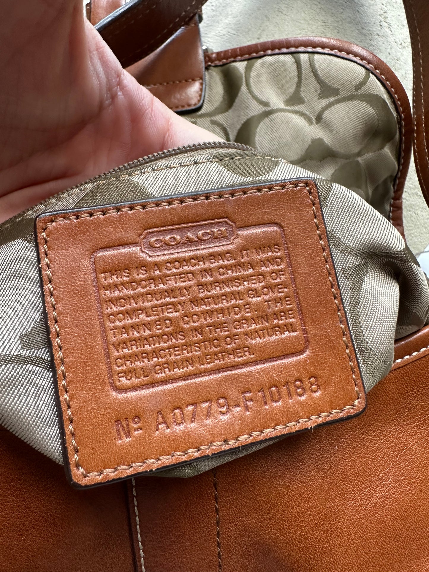 Vintage Y2K Coach Caramel Brown Mini Soho Leather Shoulder Bag
