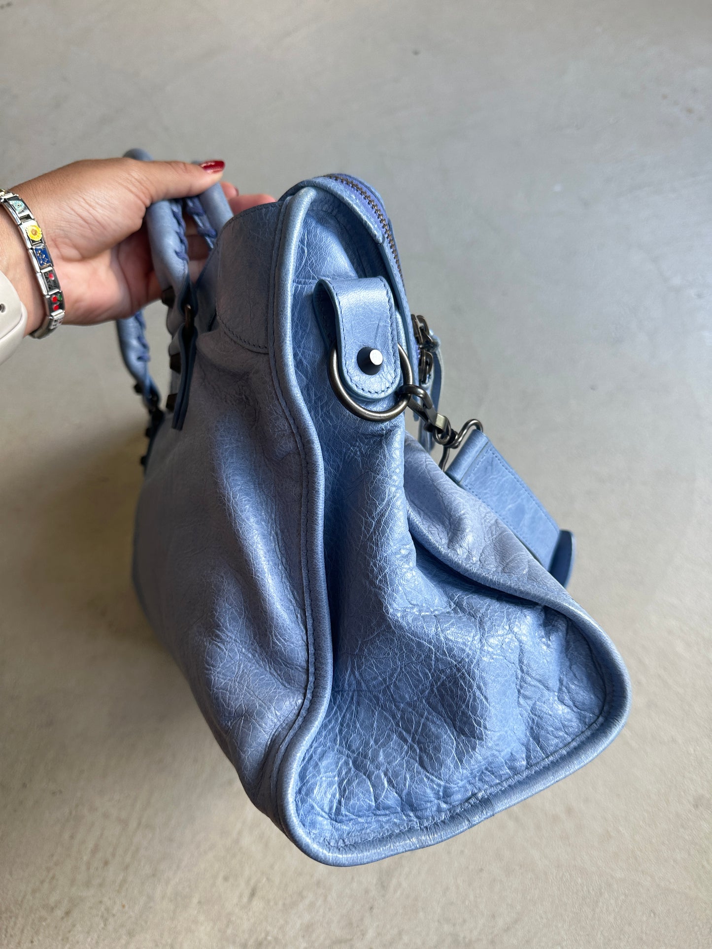 Vintage Blue Balenciaga City Bag
