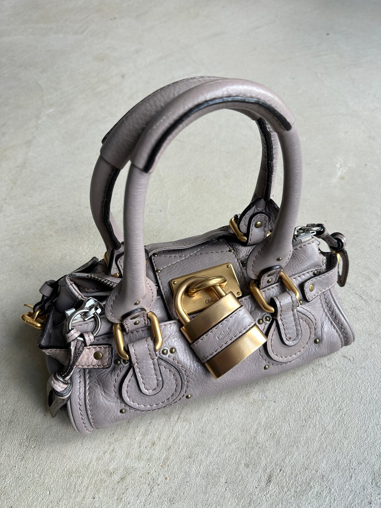 Vintage Grey Mini Chloé Paddington Shoulder Bag