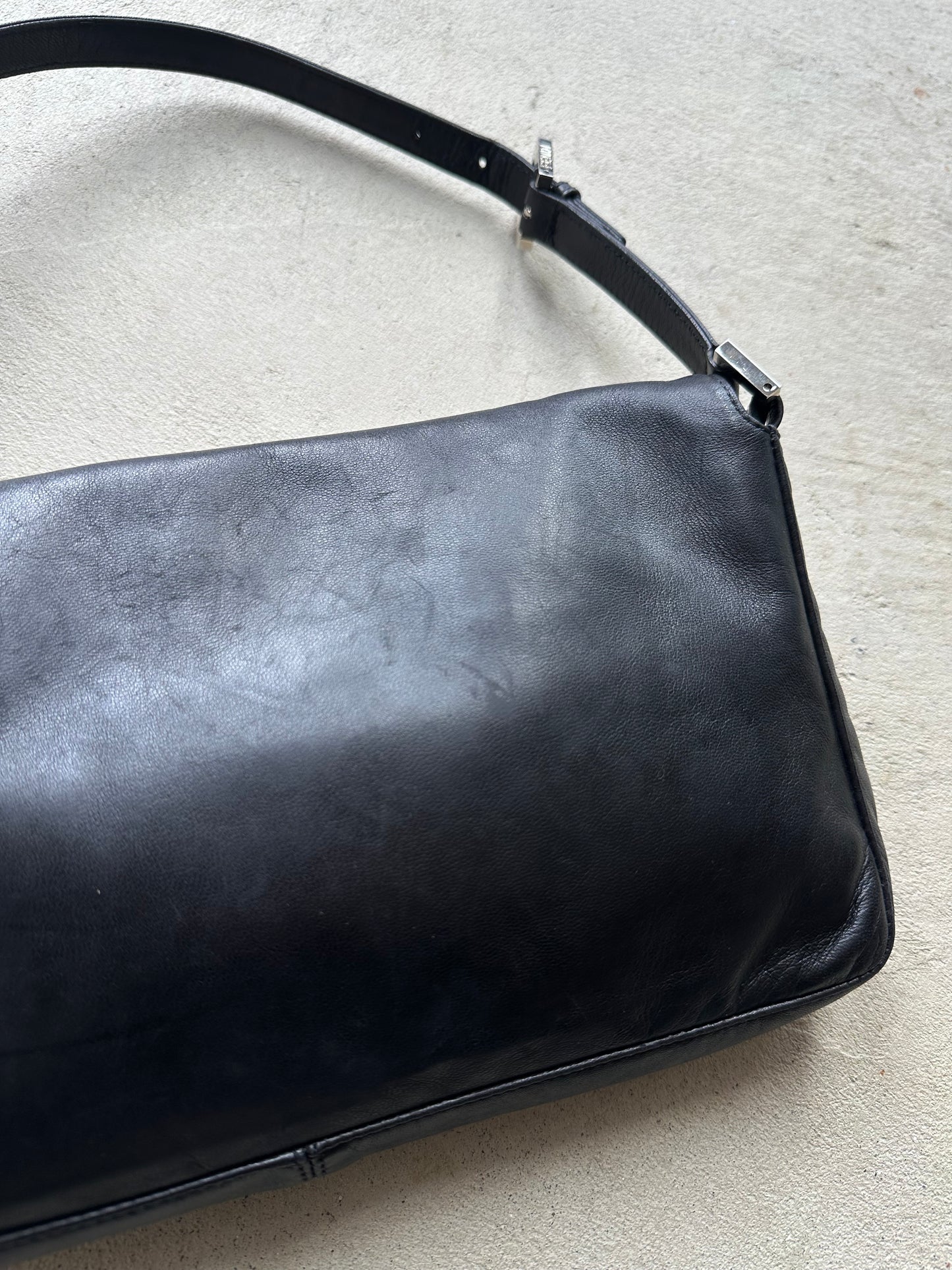 Vintage Fendi Black Leather Bag