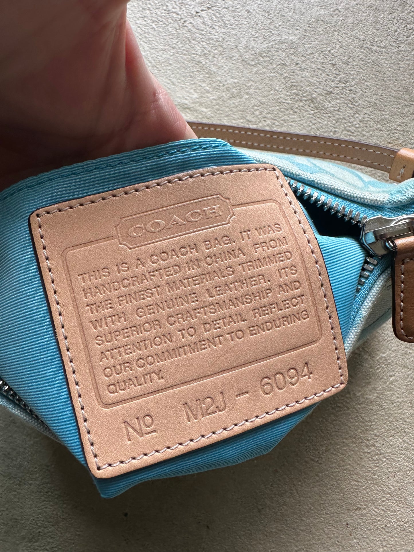 Vintage Y2K Coach Blue Demi Shoulder Bag