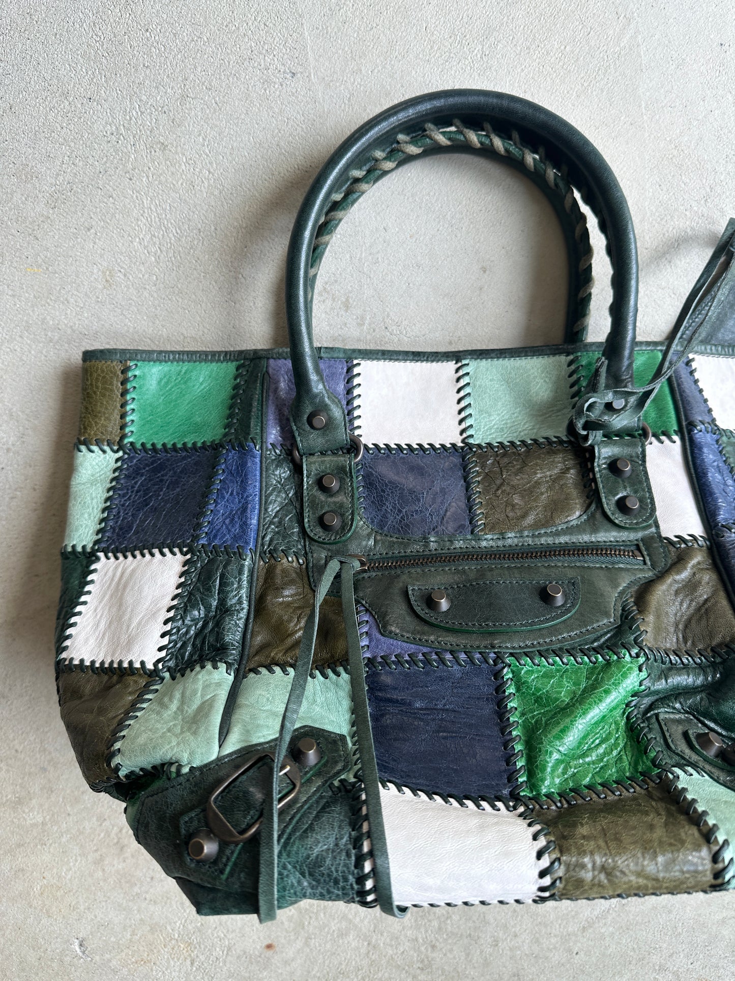 Vintage Balenciaga Patchwork Sunday City Bag