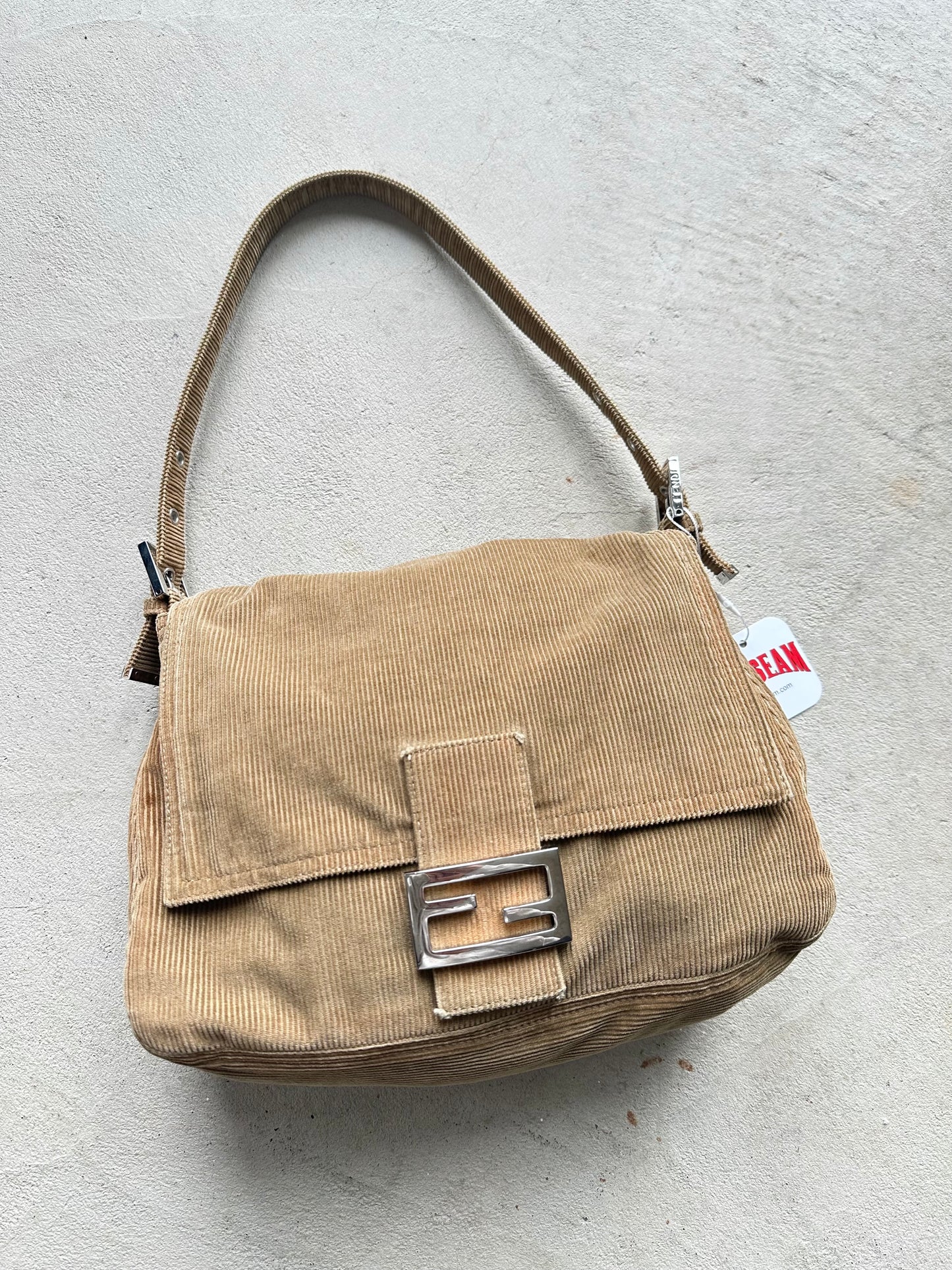 Vintage Fendi Brown Corduroy Mama Baguette