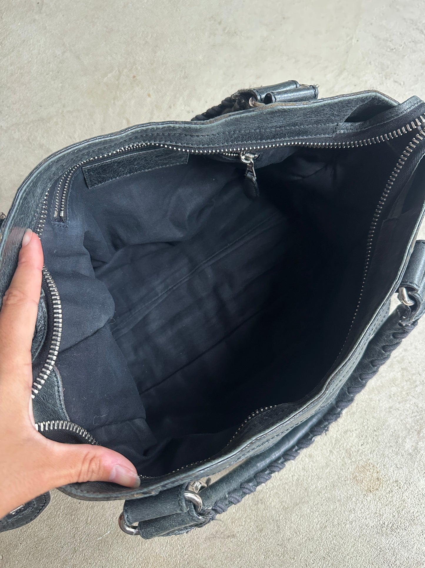 Vintage Faded Black Balenciaga City Bag