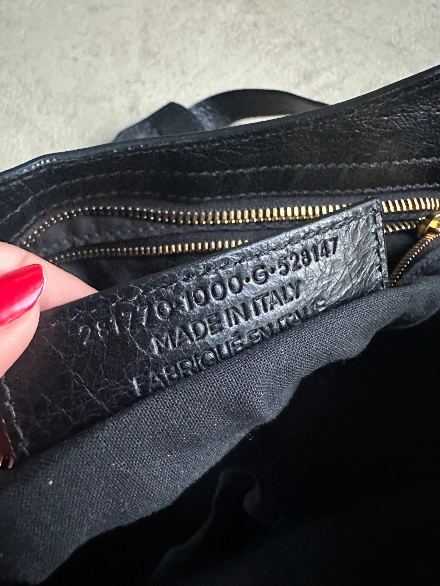 Vintage Black and Gold Balenciaga City Bag