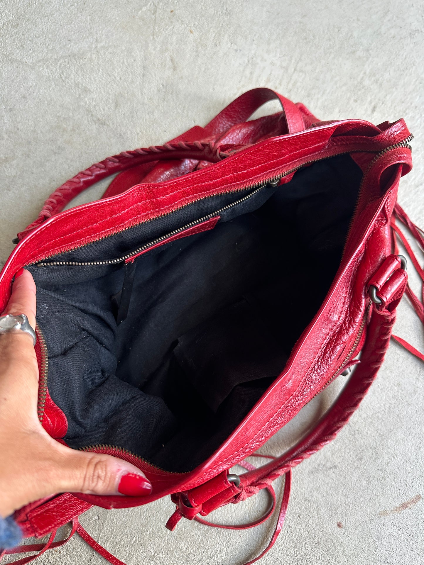 Vintage Red Balenciaga City Bag