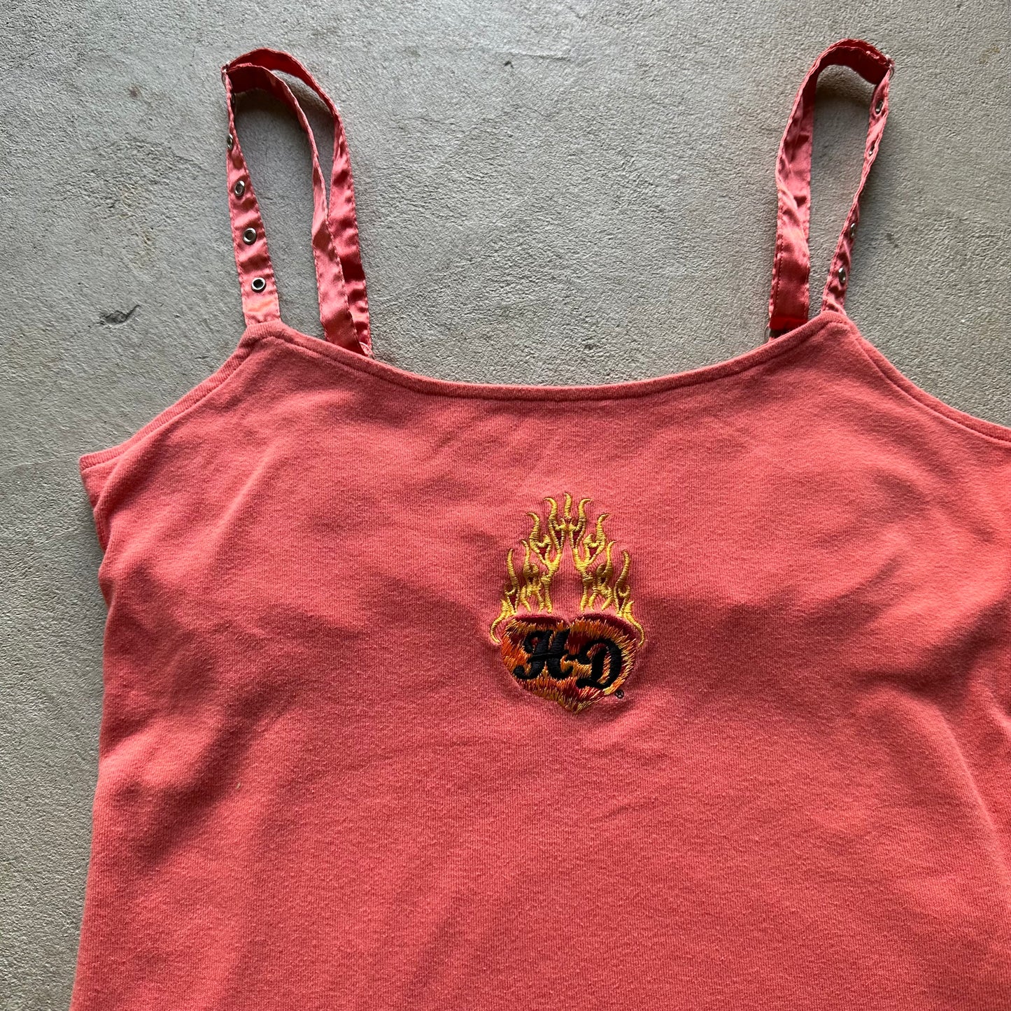 Vintage Women's Harley Davidson Red Top - XL