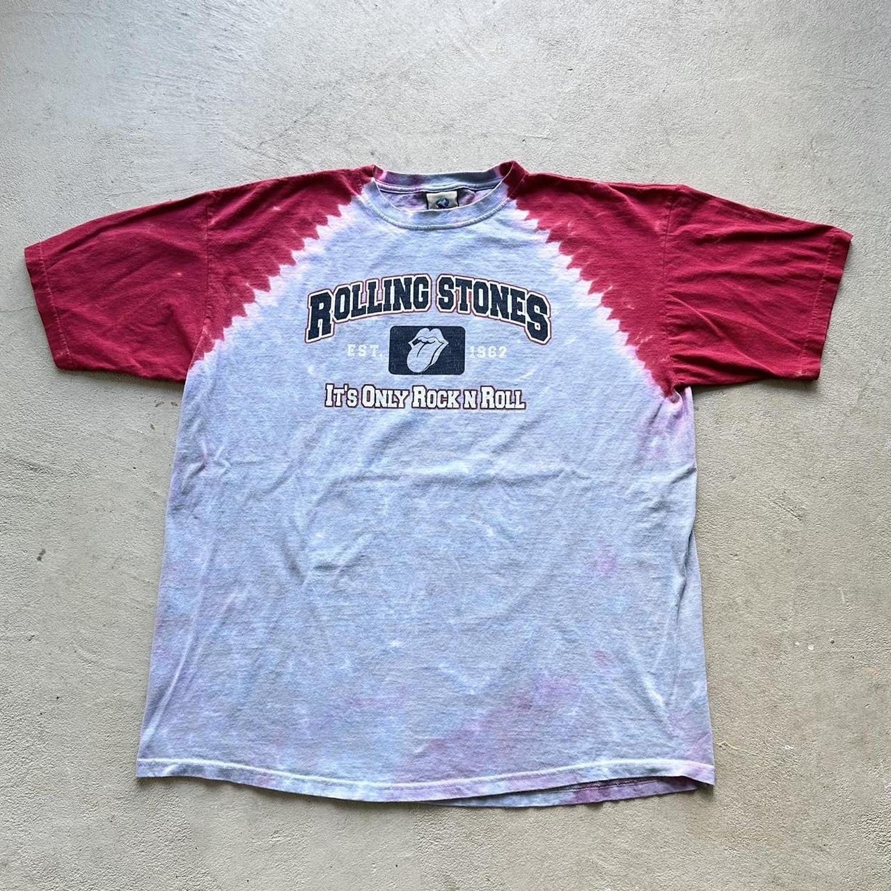 2002 Vintage Single Stitch Rolling stones Liquid Blue tie shops dye t-shirt size XL