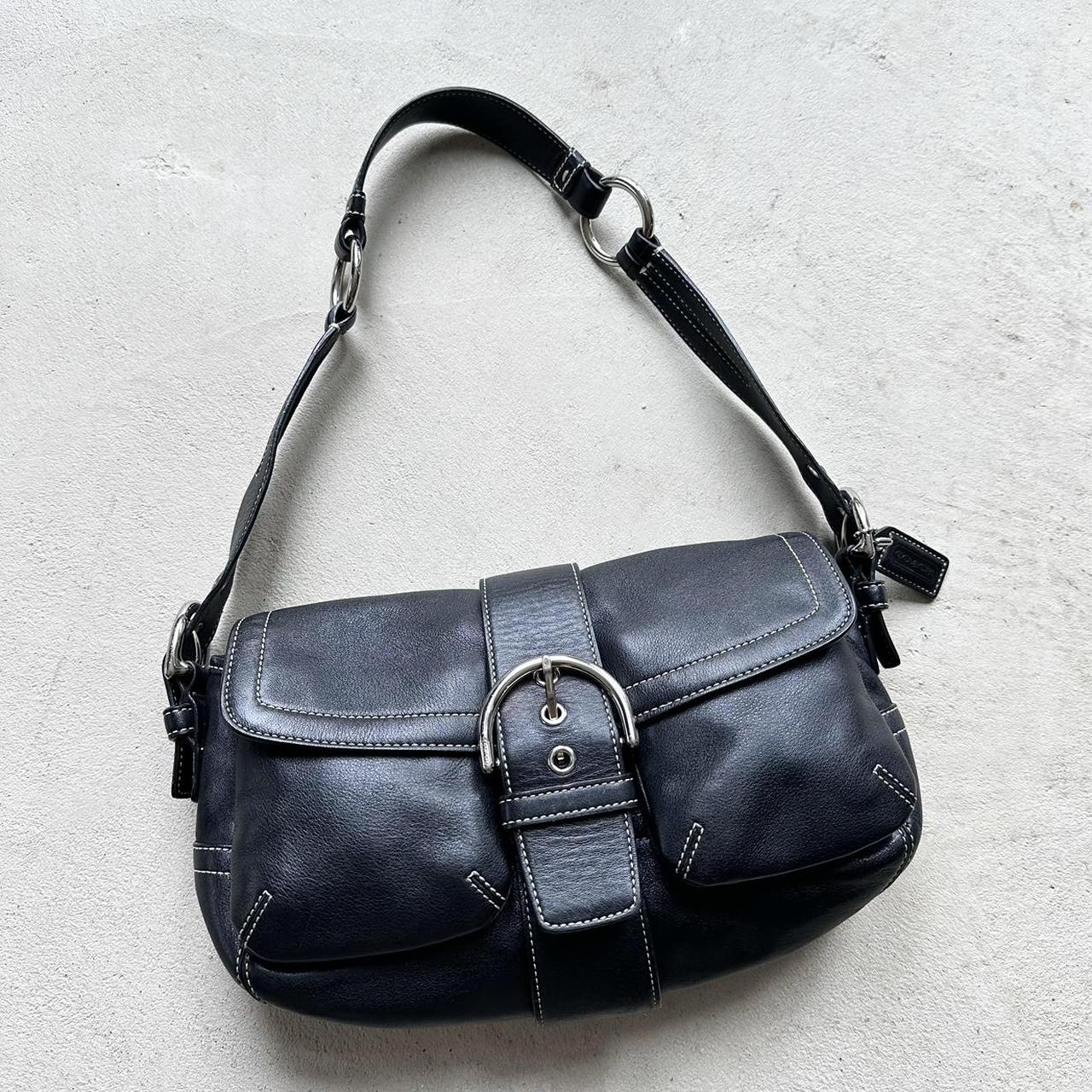 Vintage Coach Leather top Y2K Crossbody Bag